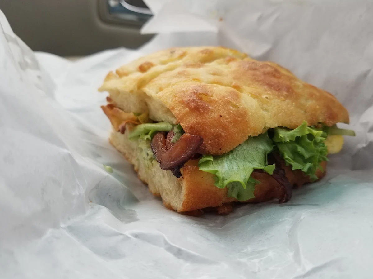 Breakfast Sandwich on Focaccia