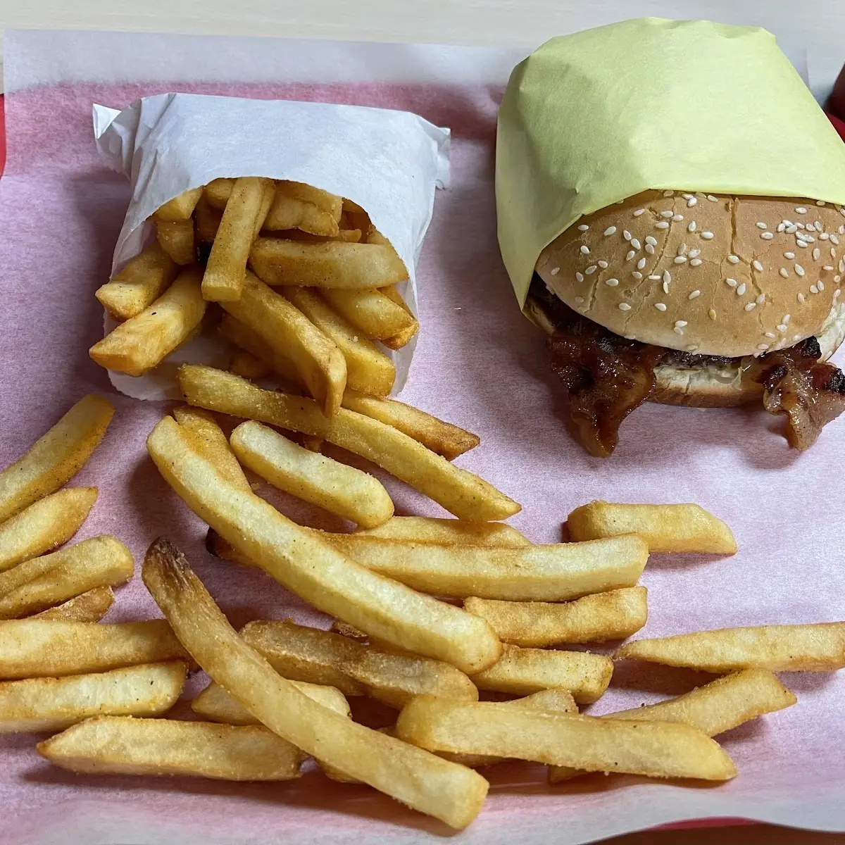 Bacon Cheeseburger and Fries