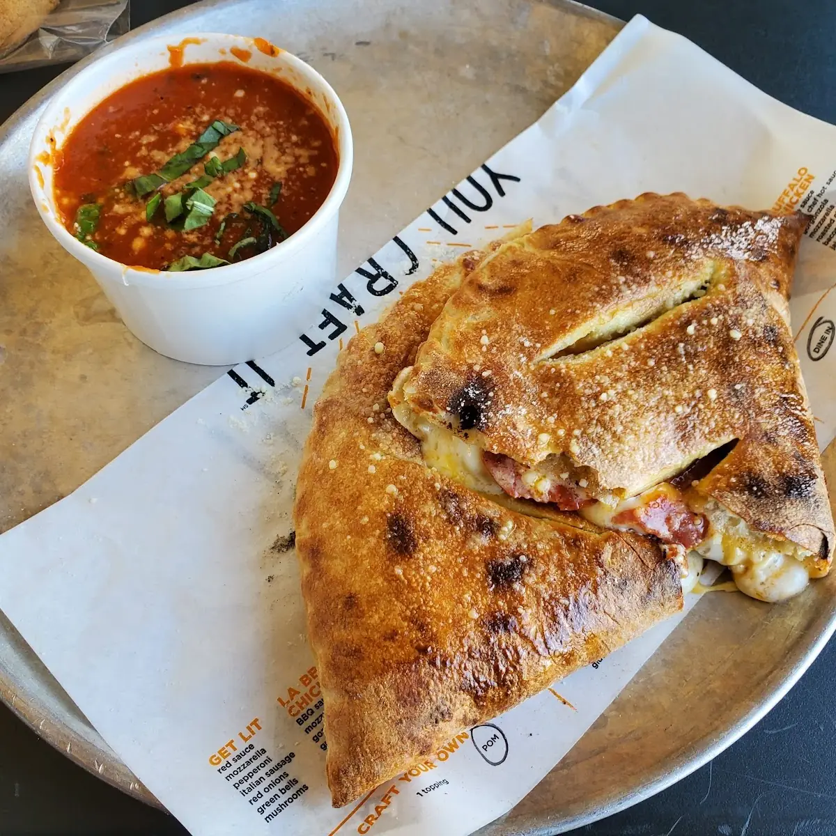 4 Cheese Calzone with Pepperoni