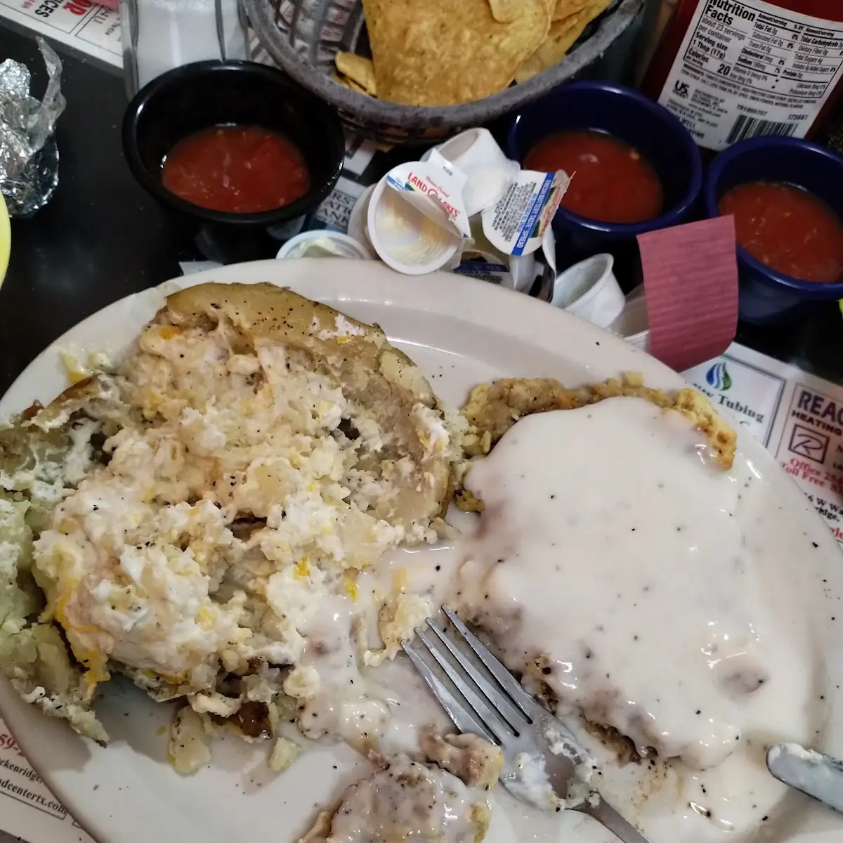 Chicken Fried Steak and Baked Potato