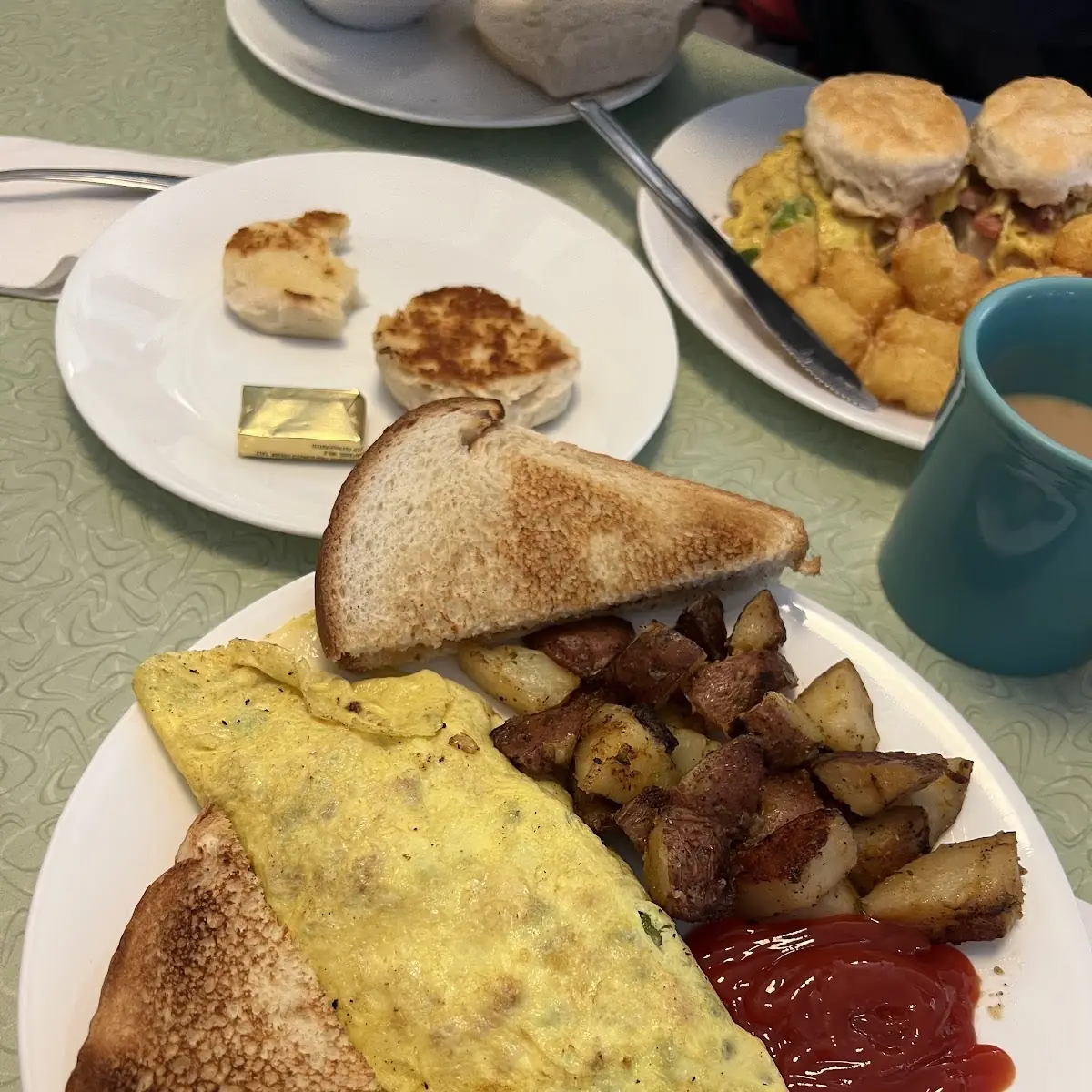 Two Eggs Homefries and Toast