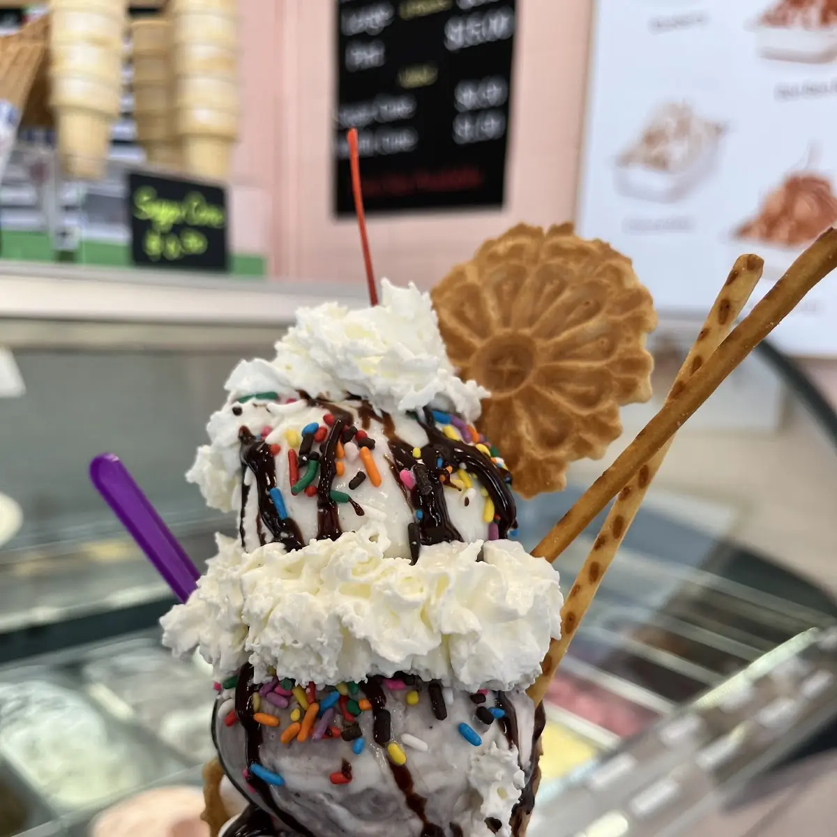 Medium in Waffle Cone with Toppings