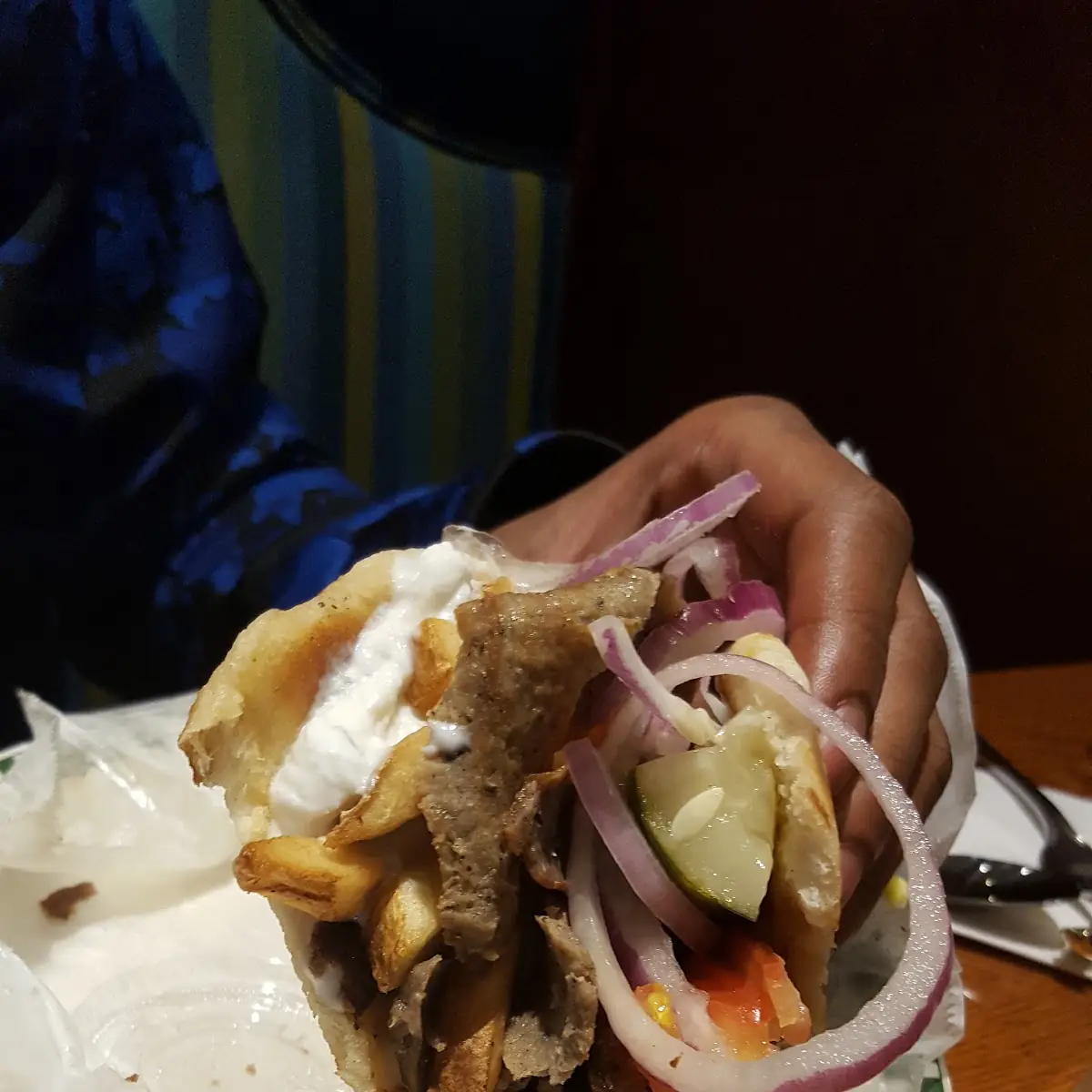 Two Eggs with Gyros Meat