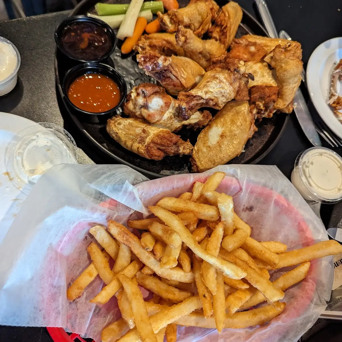 Plain Wings and Fries