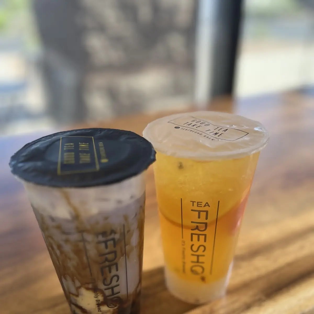 Taro Bubble Milk Tea and Tropical Tea