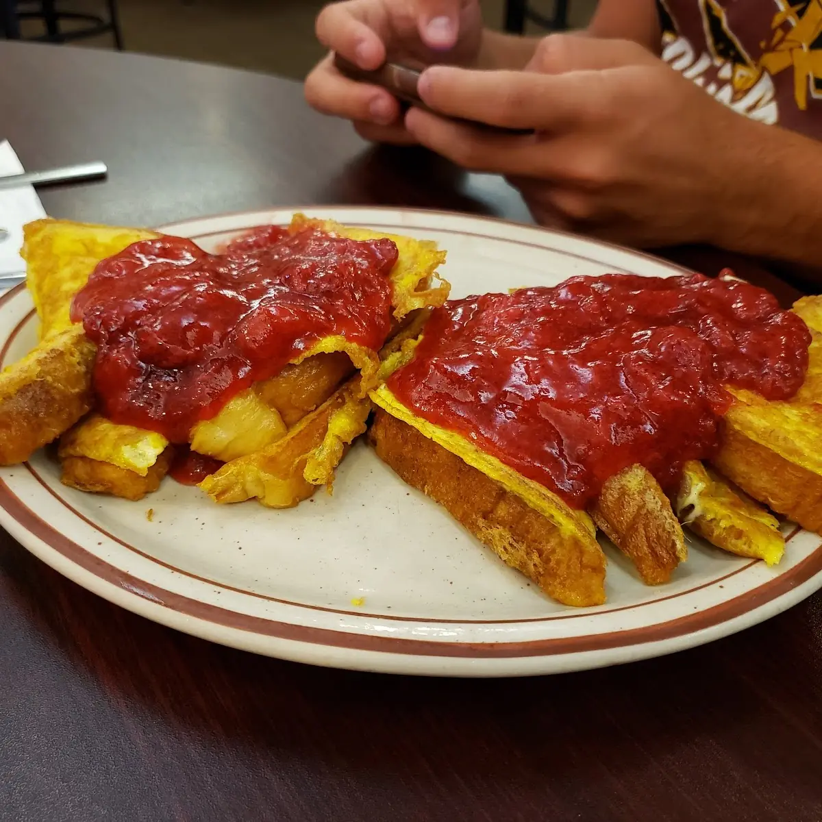 French Toast with Strawberry Jam