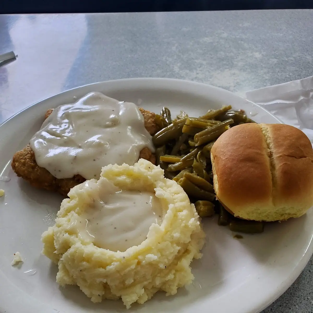 Chicken Fried Steak with Mashed Potatoes and Gravy