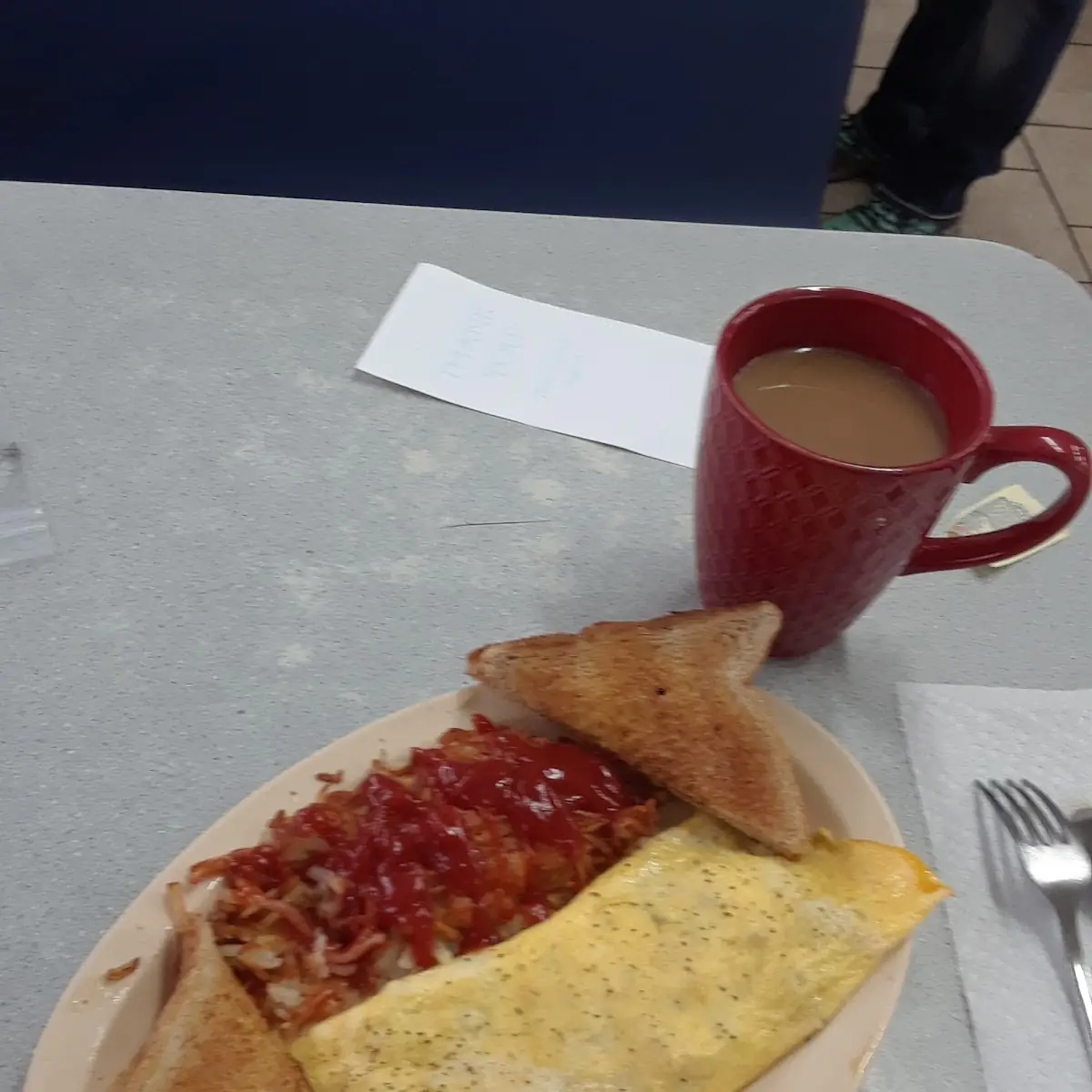 Western Omelette and Hash Browns