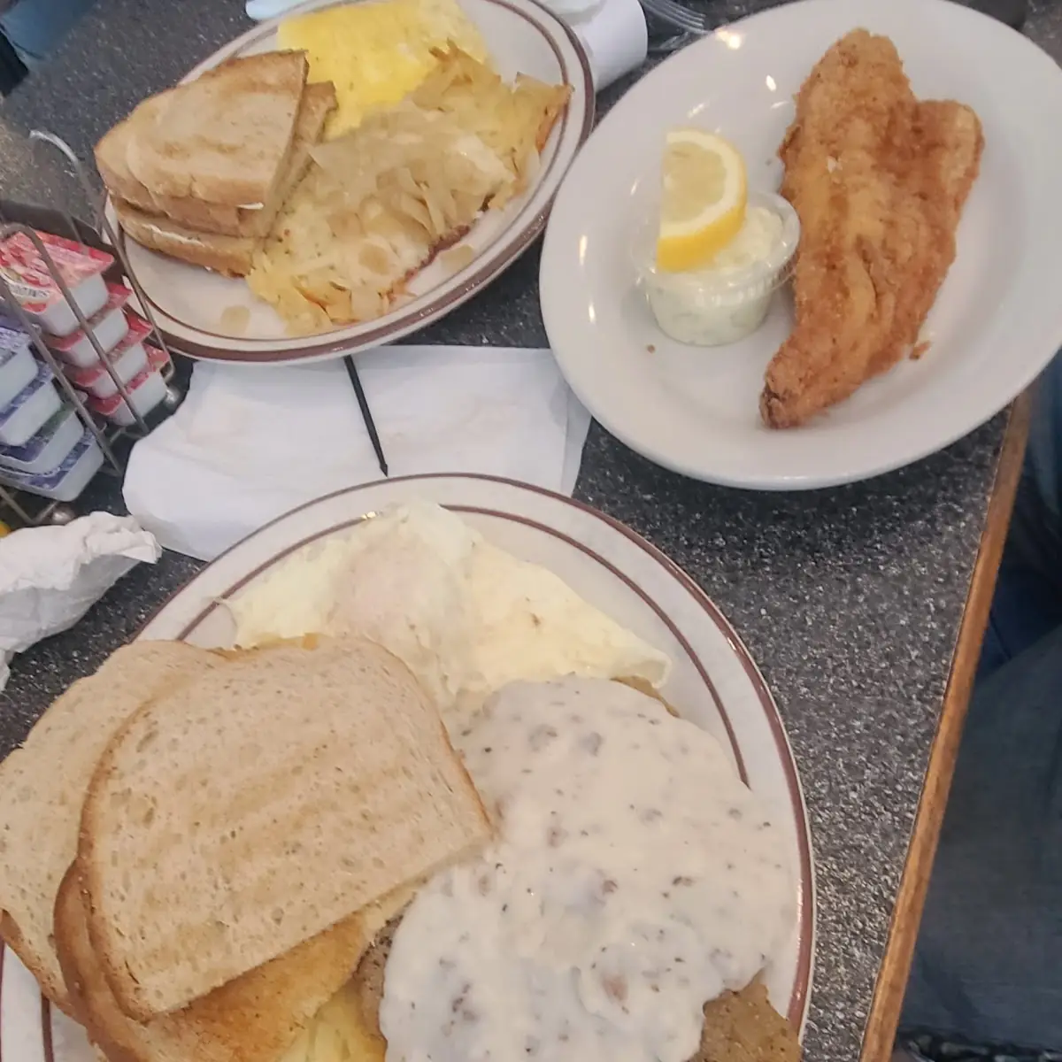 Country Fried Steak and Walleye