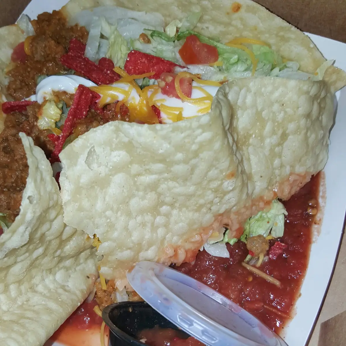 Destroyed Taco Salad from Taco Bell