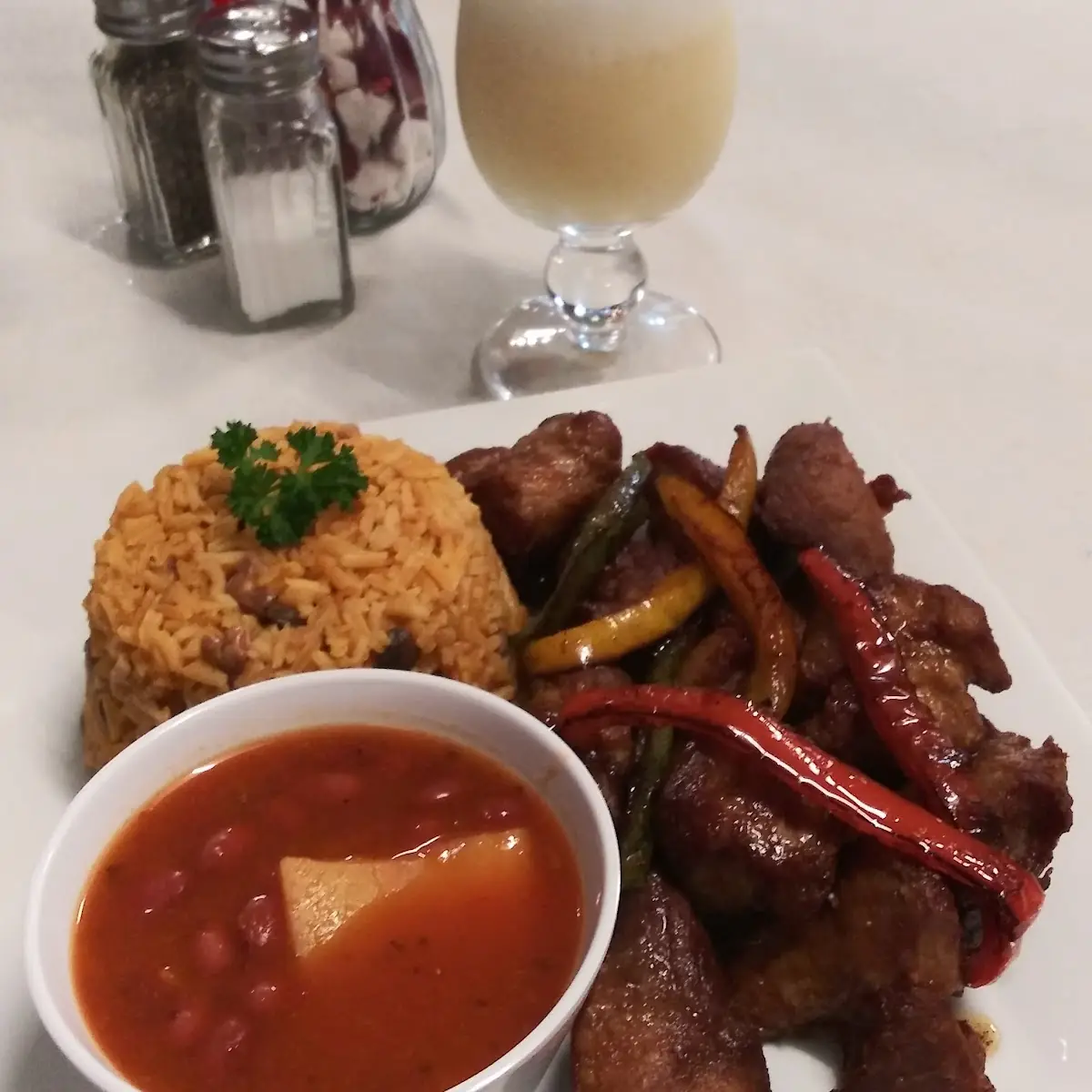Yellow Rice Fried Pork Chucks
