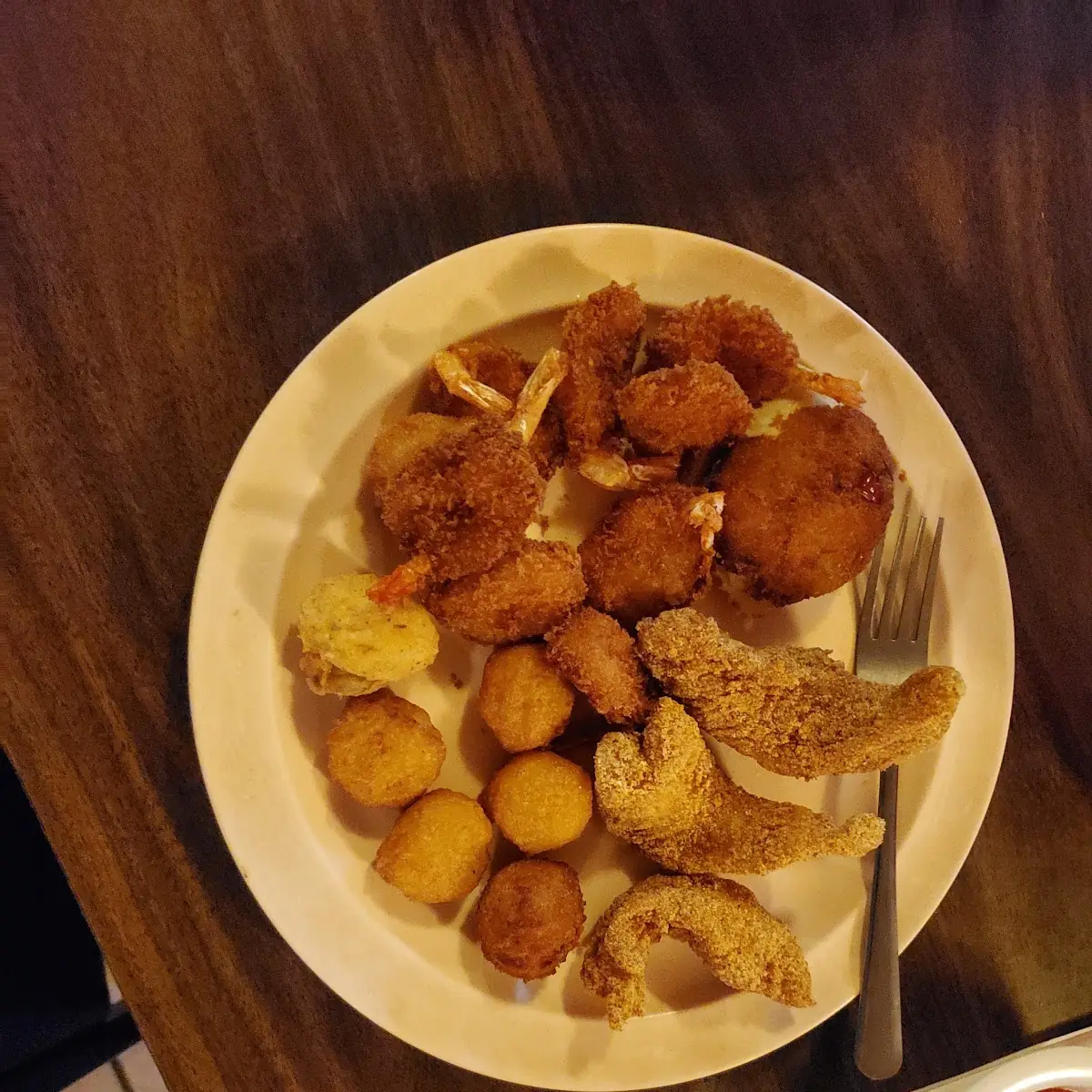 Catfish Corn Nuggets Fried Shrimp Fried Mushrooms