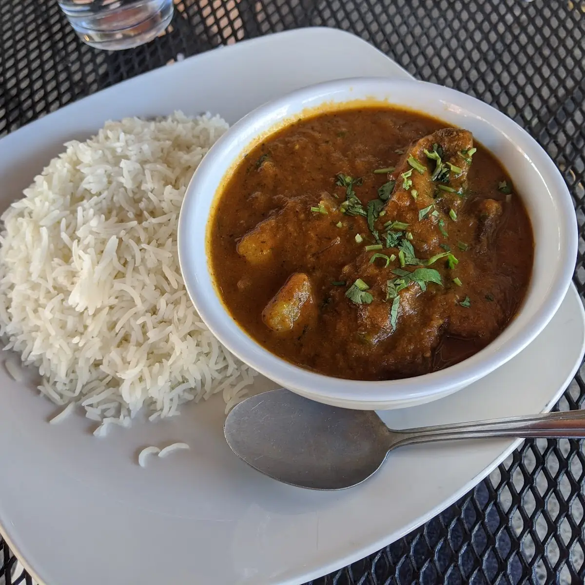 Creamy Orange Curry with White Rice