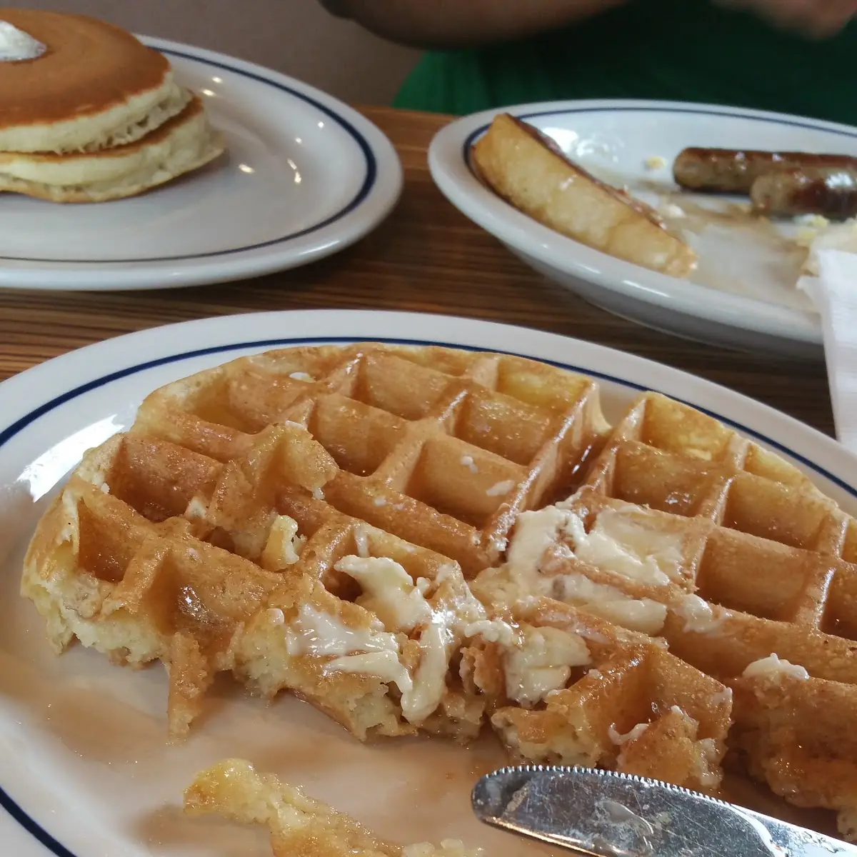 One Waffle with Butter on Top