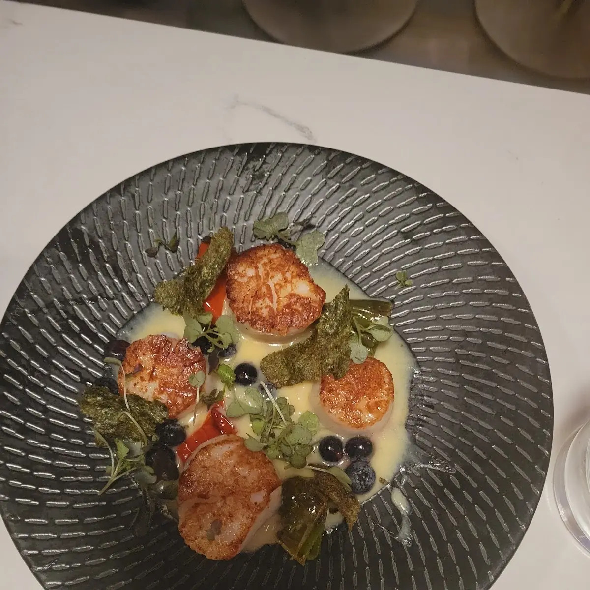 Seared Scallops & Lardo