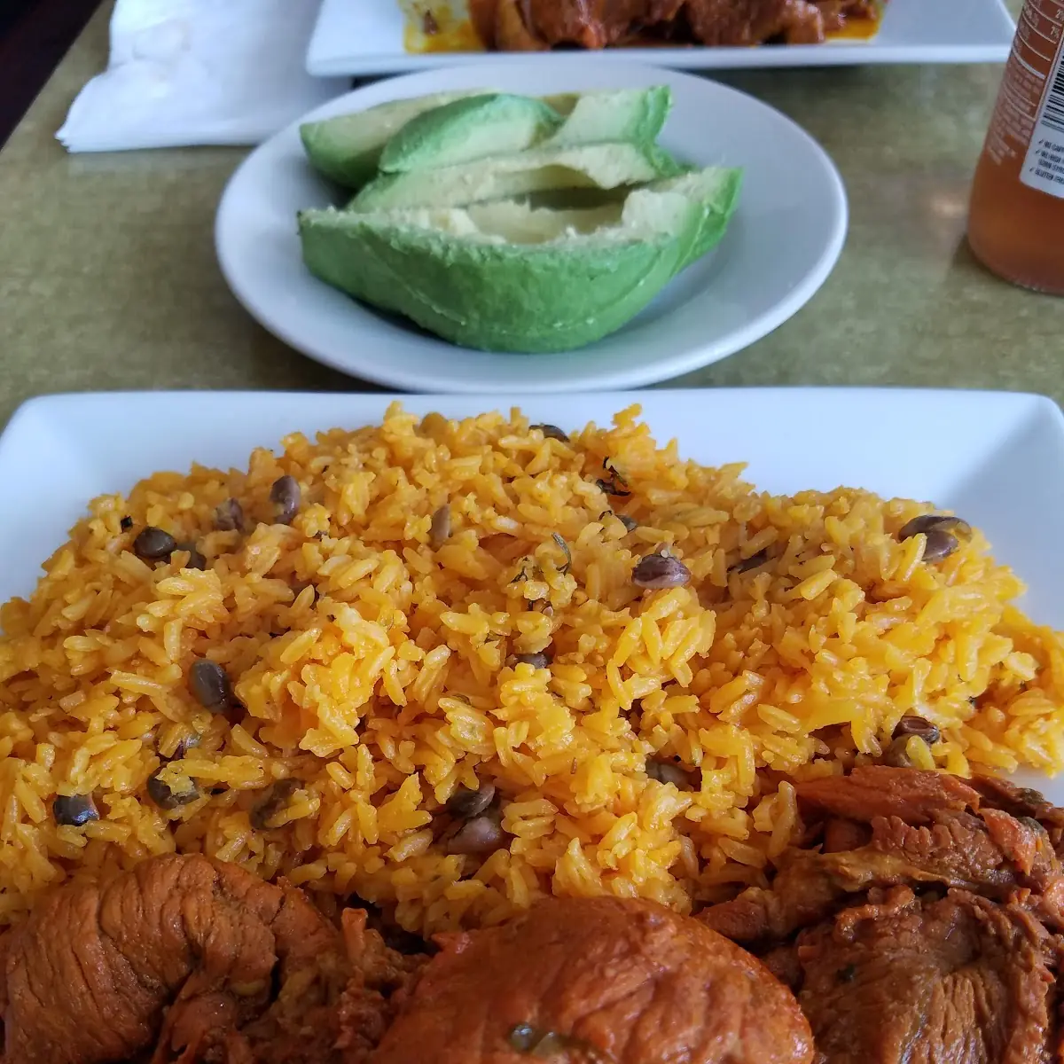 Yellow Rice and Peas with Beef Stew