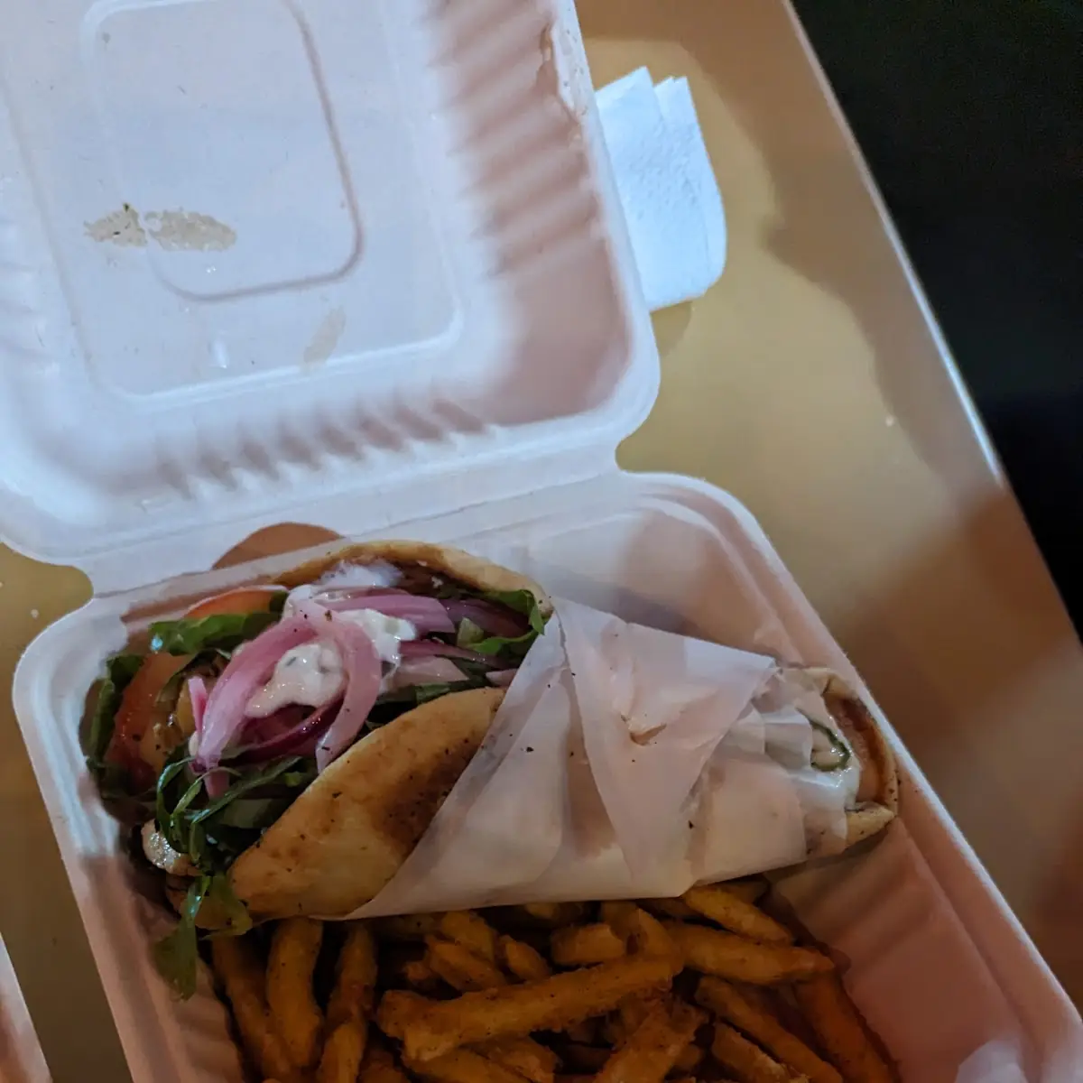Beef Gyro and Fries