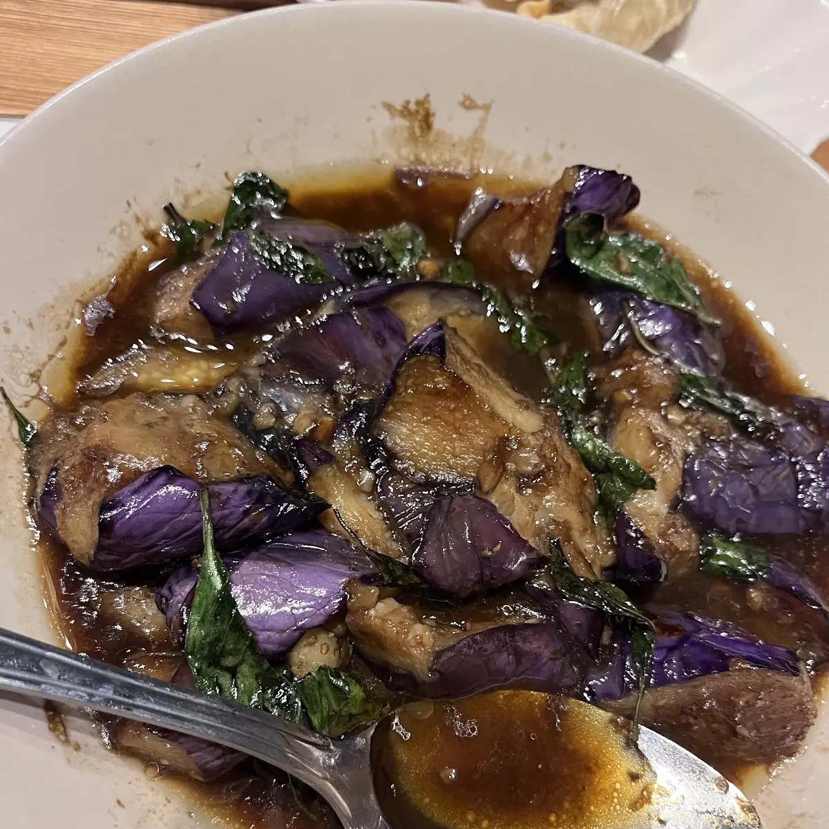 Fried Eggplant w Garlic Sauce
