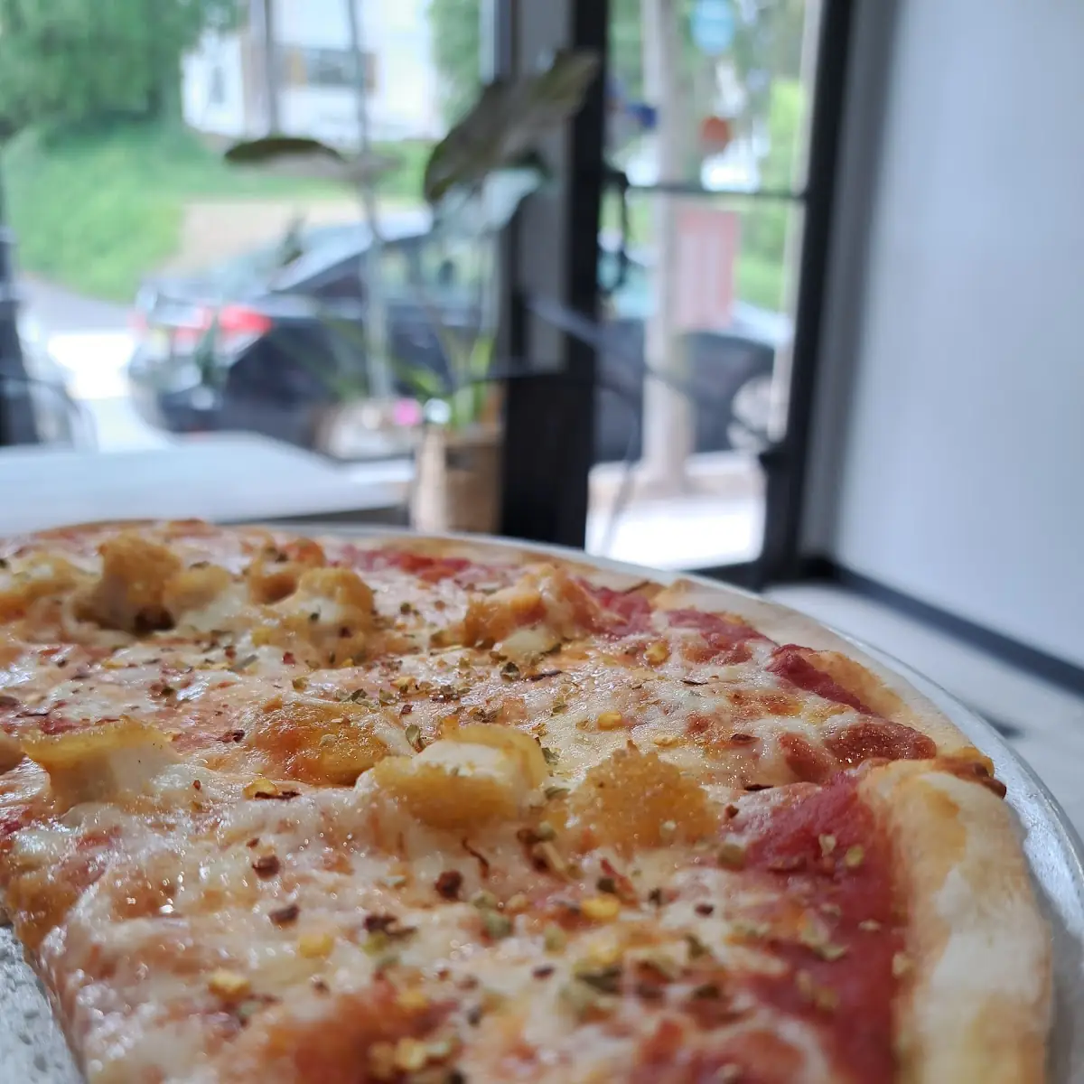 Thin Crust Chicken Pizza