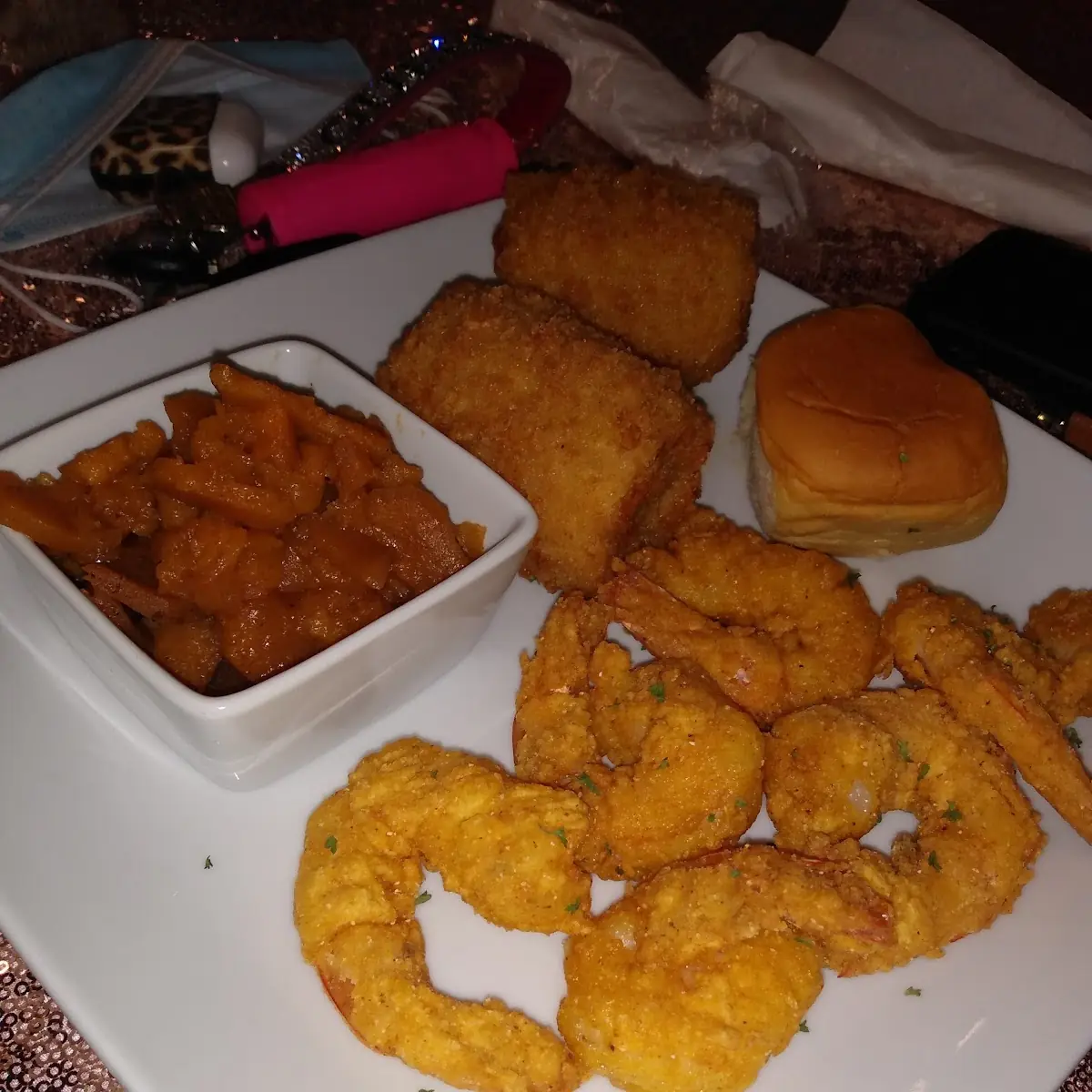 Shrimp Sweet Potatoes and Corn