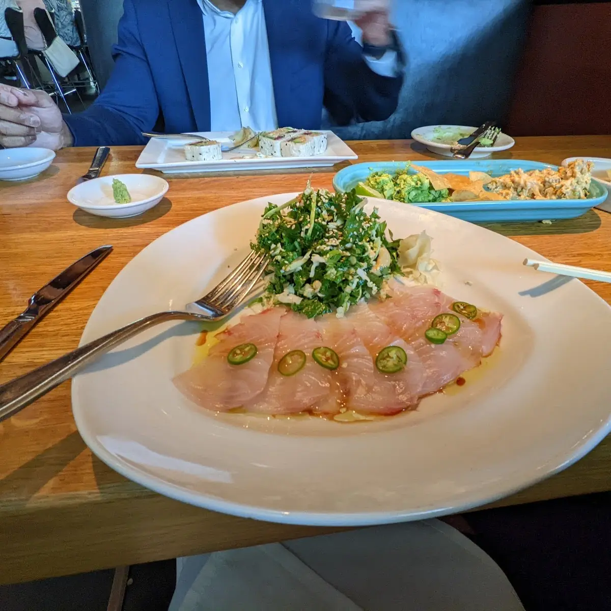 Yellowtail Sashimi & Kale Salad