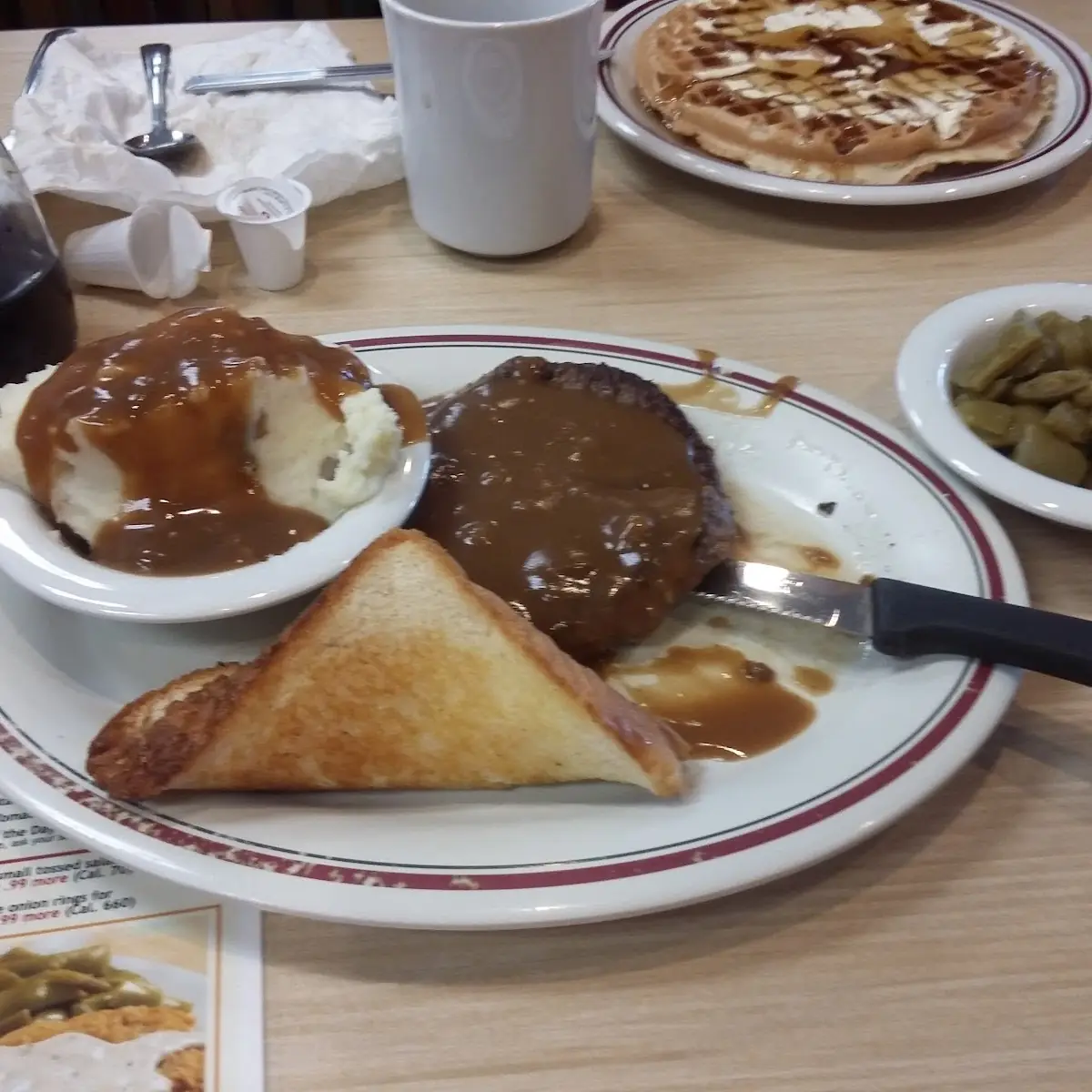Steak Mash and Green Beans
