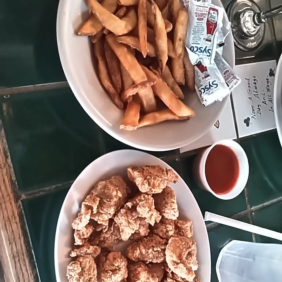 Boneless Wings and Fries