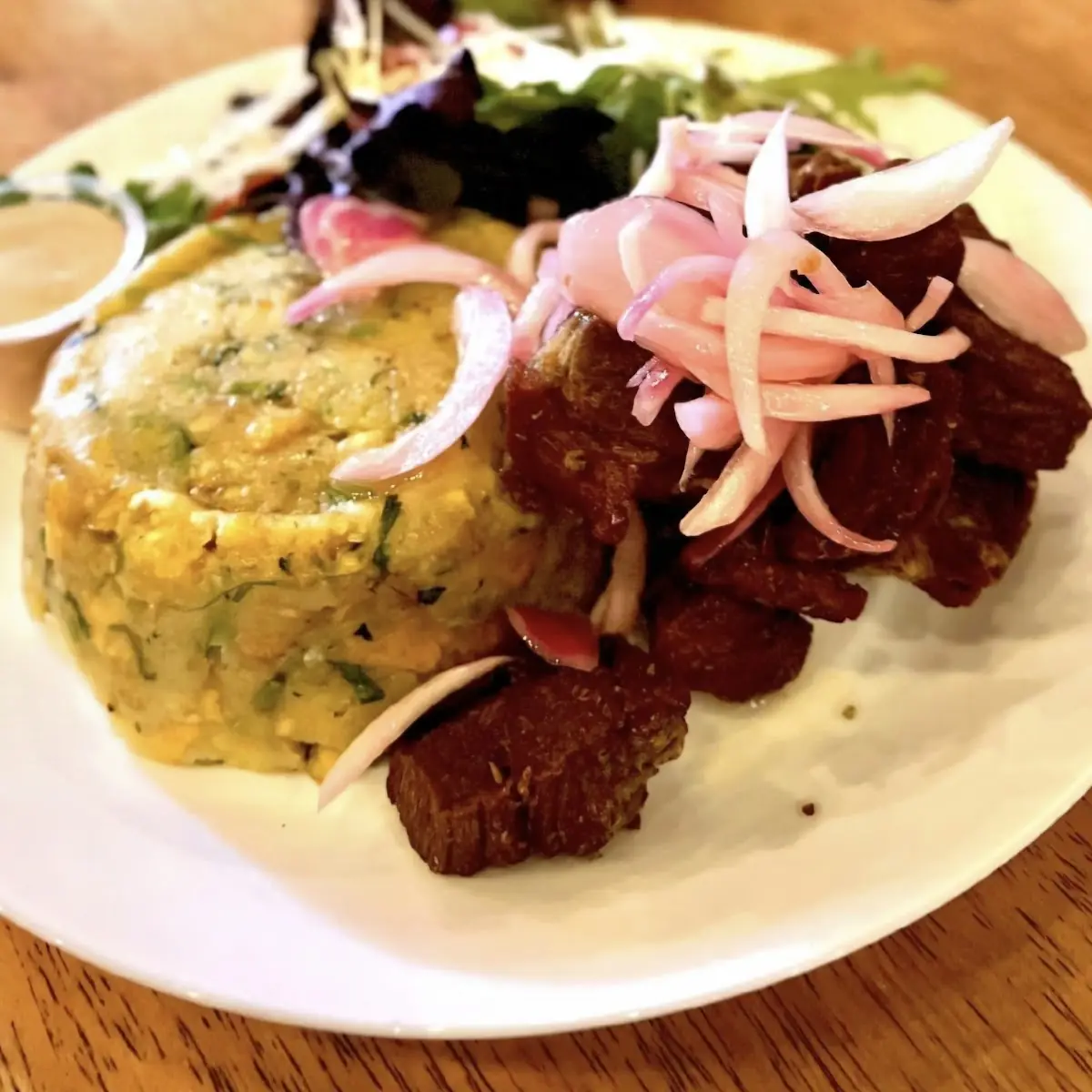 Carne Frita Con Mofongo
