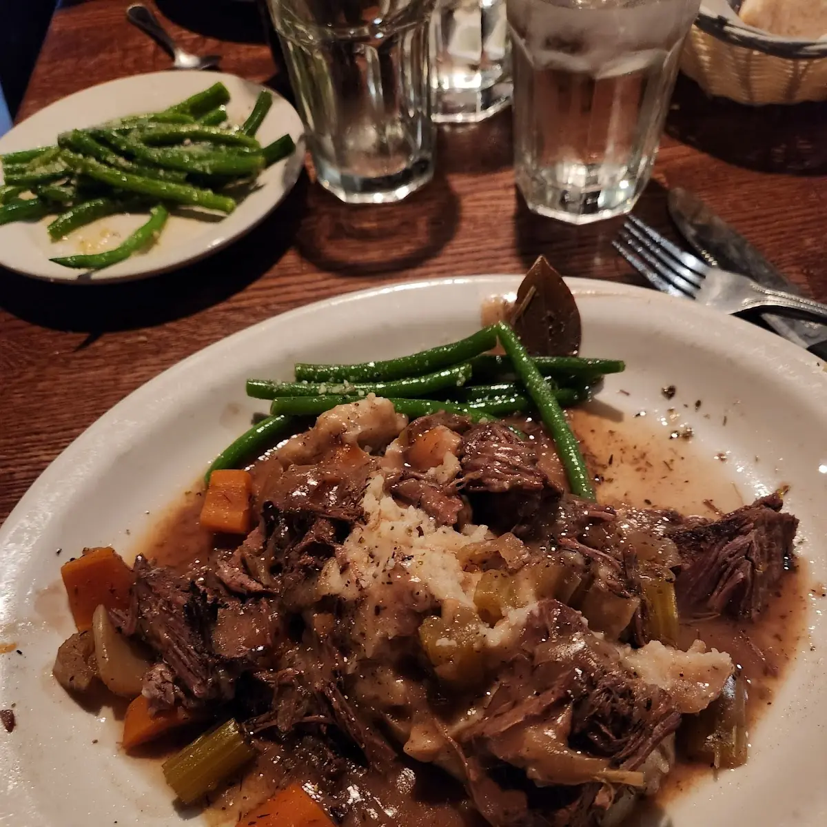 Prime Rib Pot Roast on Mashed