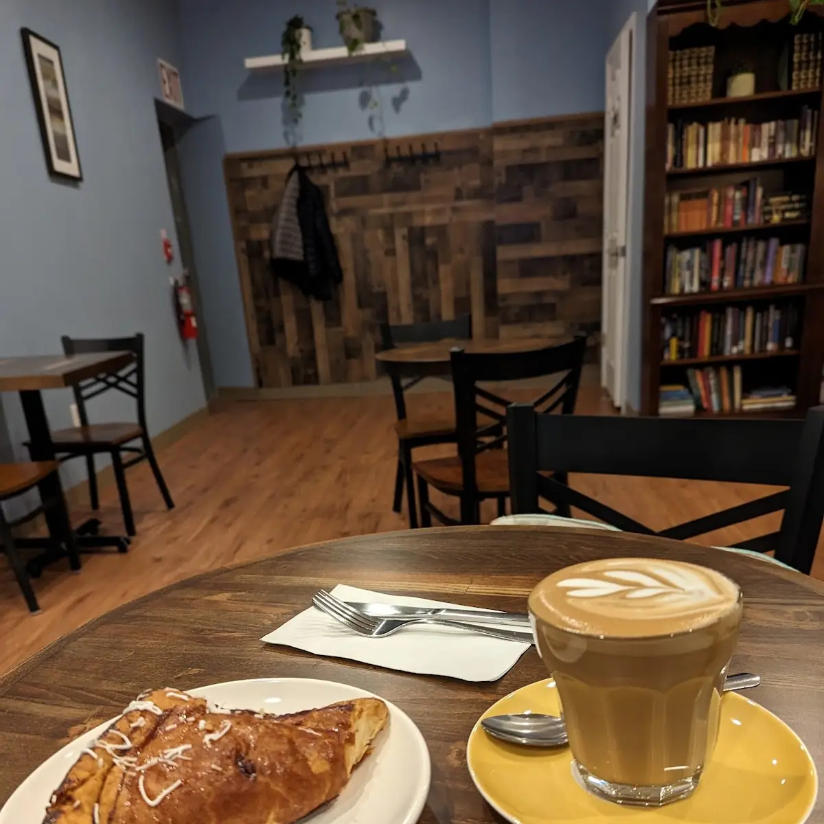 Apple Turnover and Latte