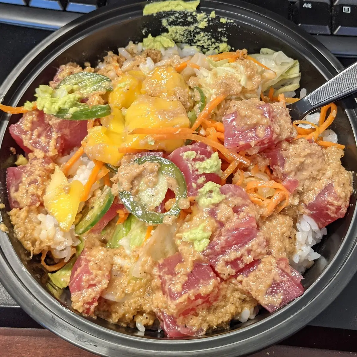 Tuna Poke Bowl with Ginger Dressing