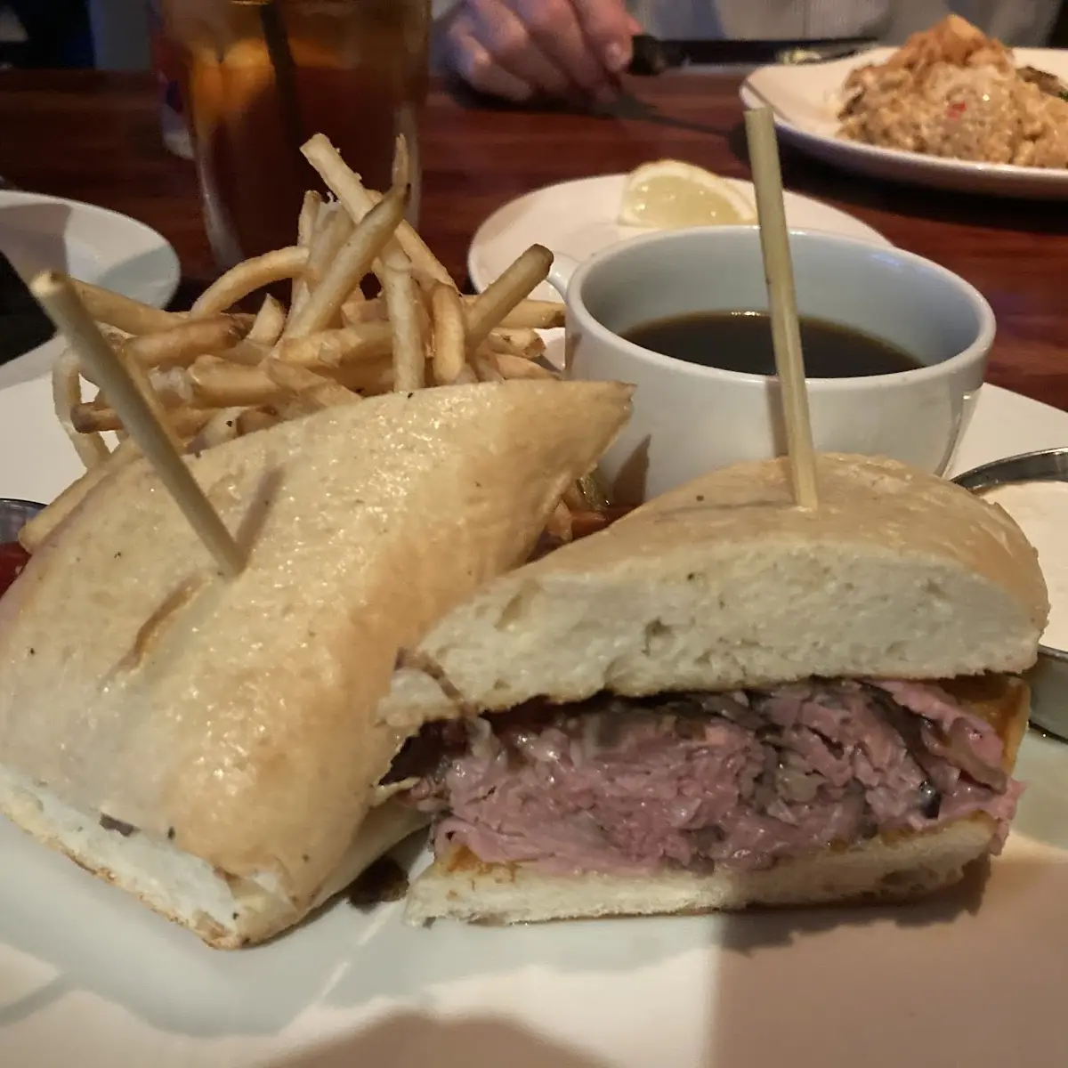 French Dip Prime Rib Sandwich