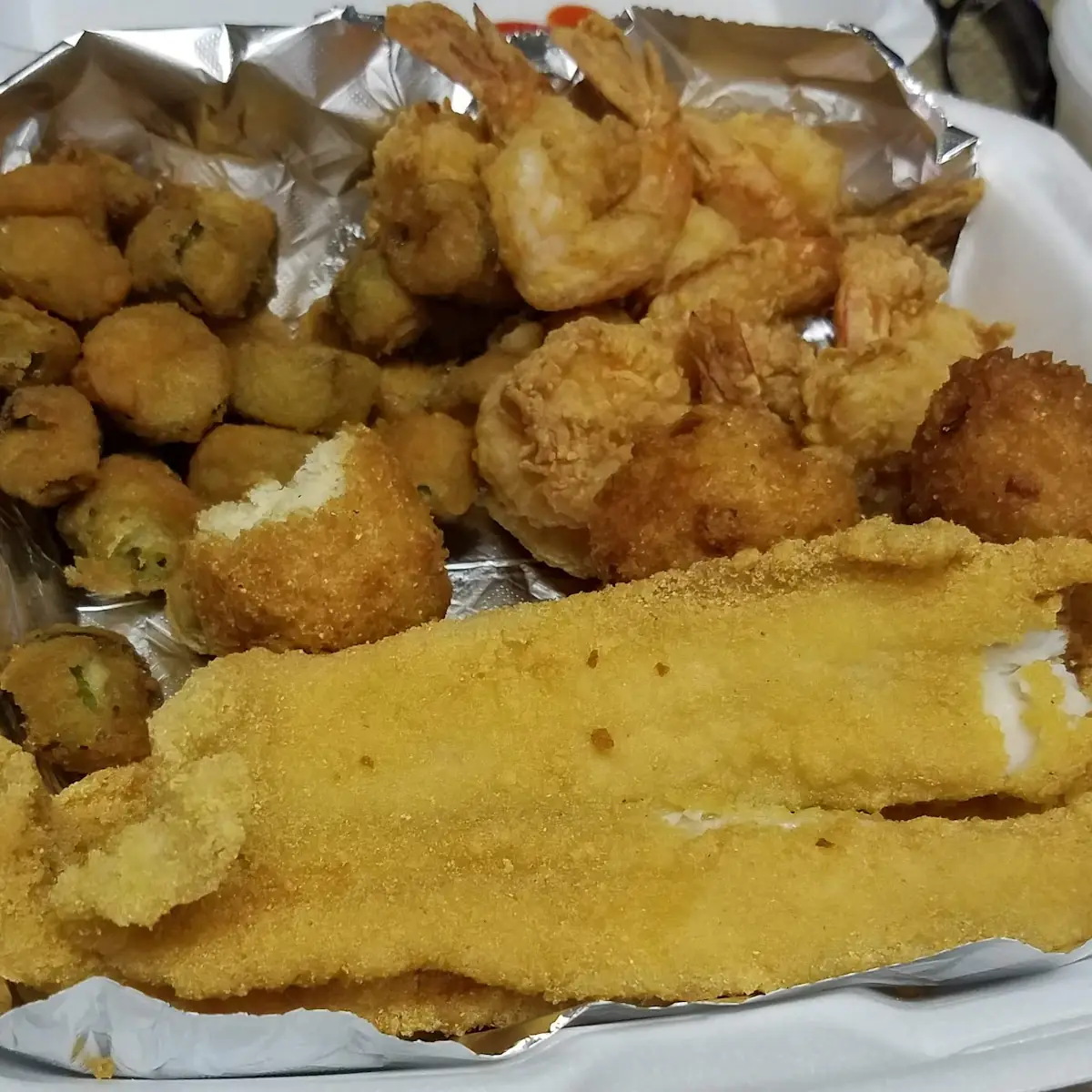 Fried Catfish Fillet with Shrimp