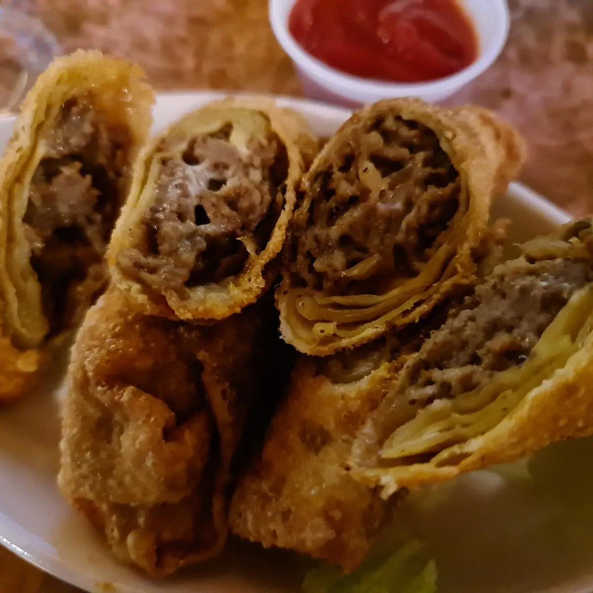 Cheese Steak Egg Rolls