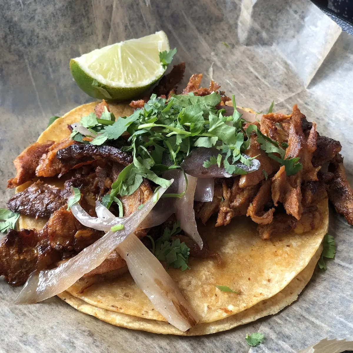 Al Pastor and Carnitas Taco