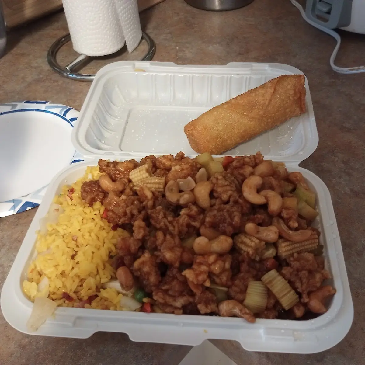 Pork Fried Rice & Egg Roll