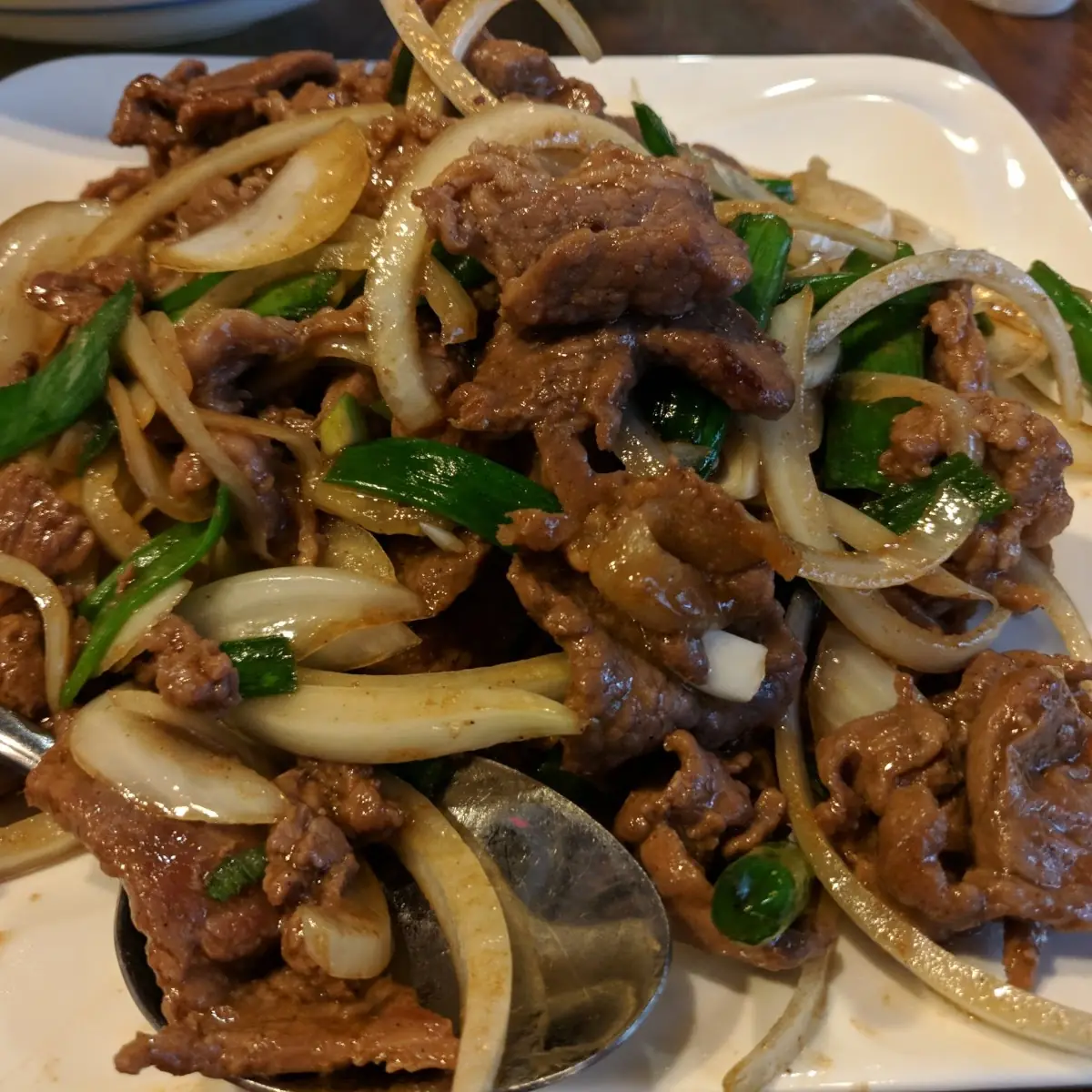 Stir Fried Beef w Onions