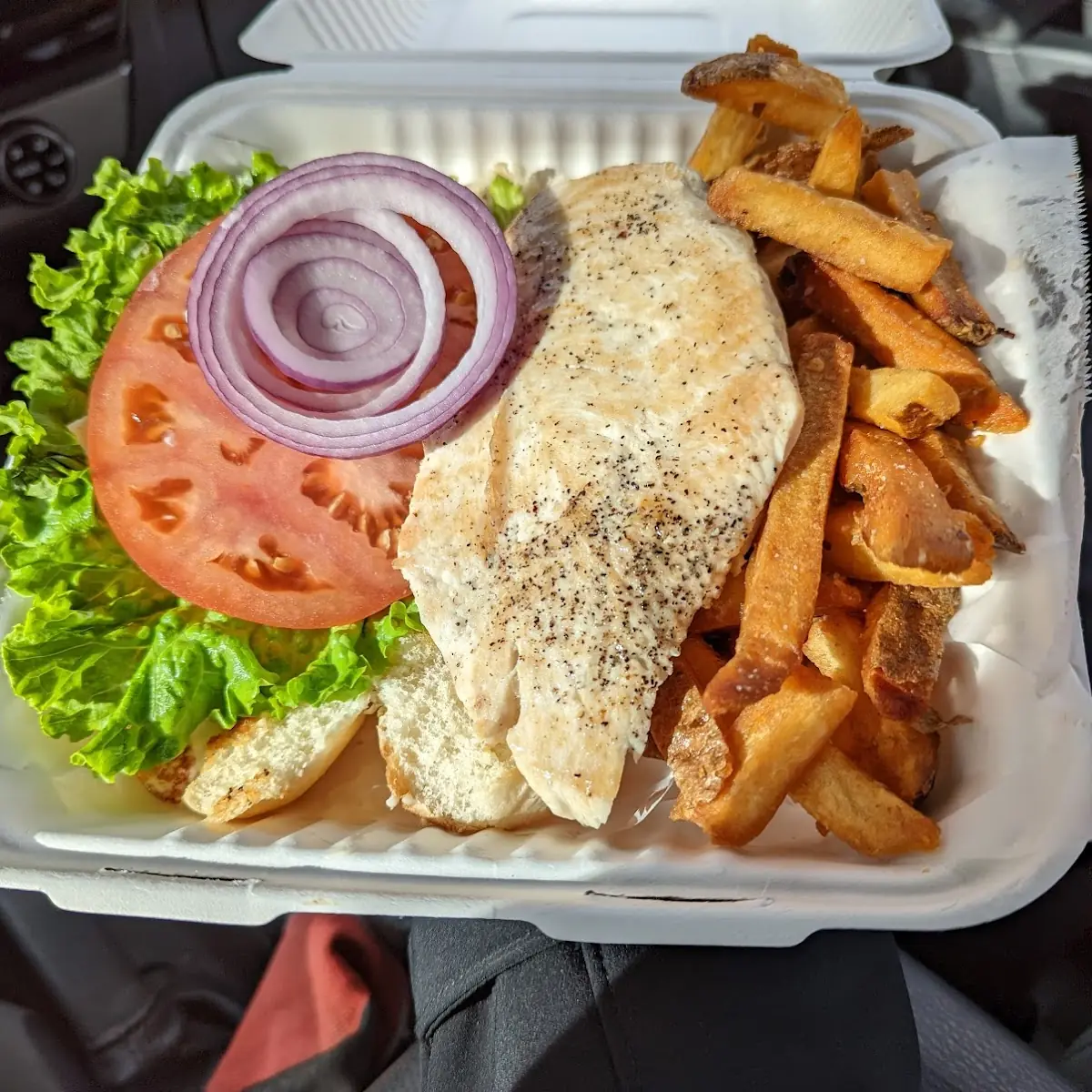 Grilled Chicken Sandwich with Fries