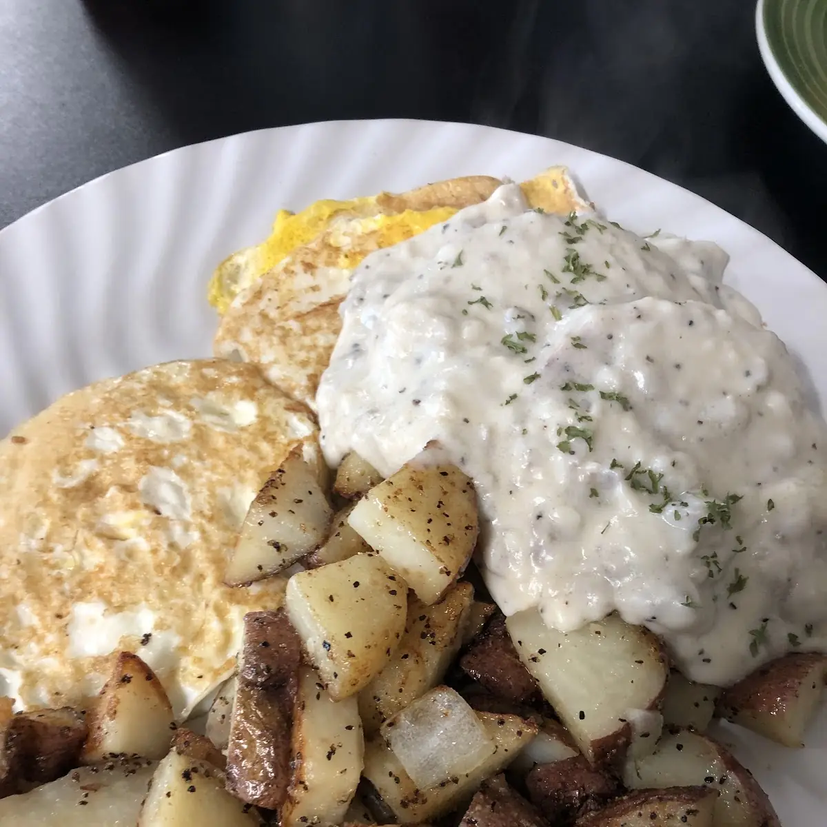 Sausage Gravy and Biscuit