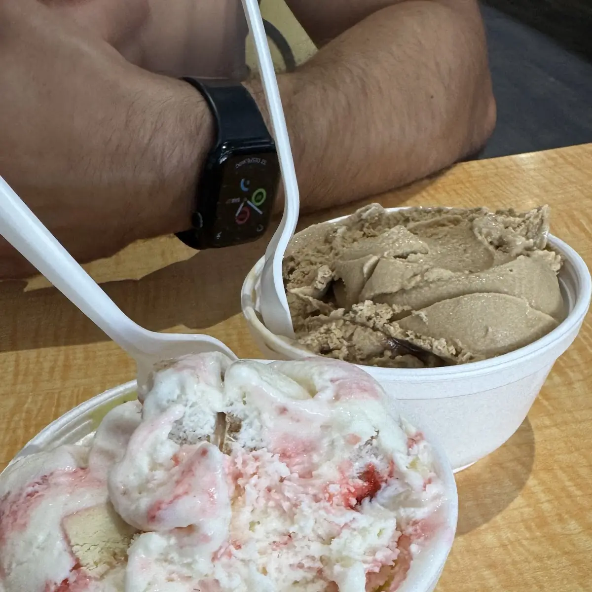 Strawberry Cheesecake and Coffee Ice Cream
