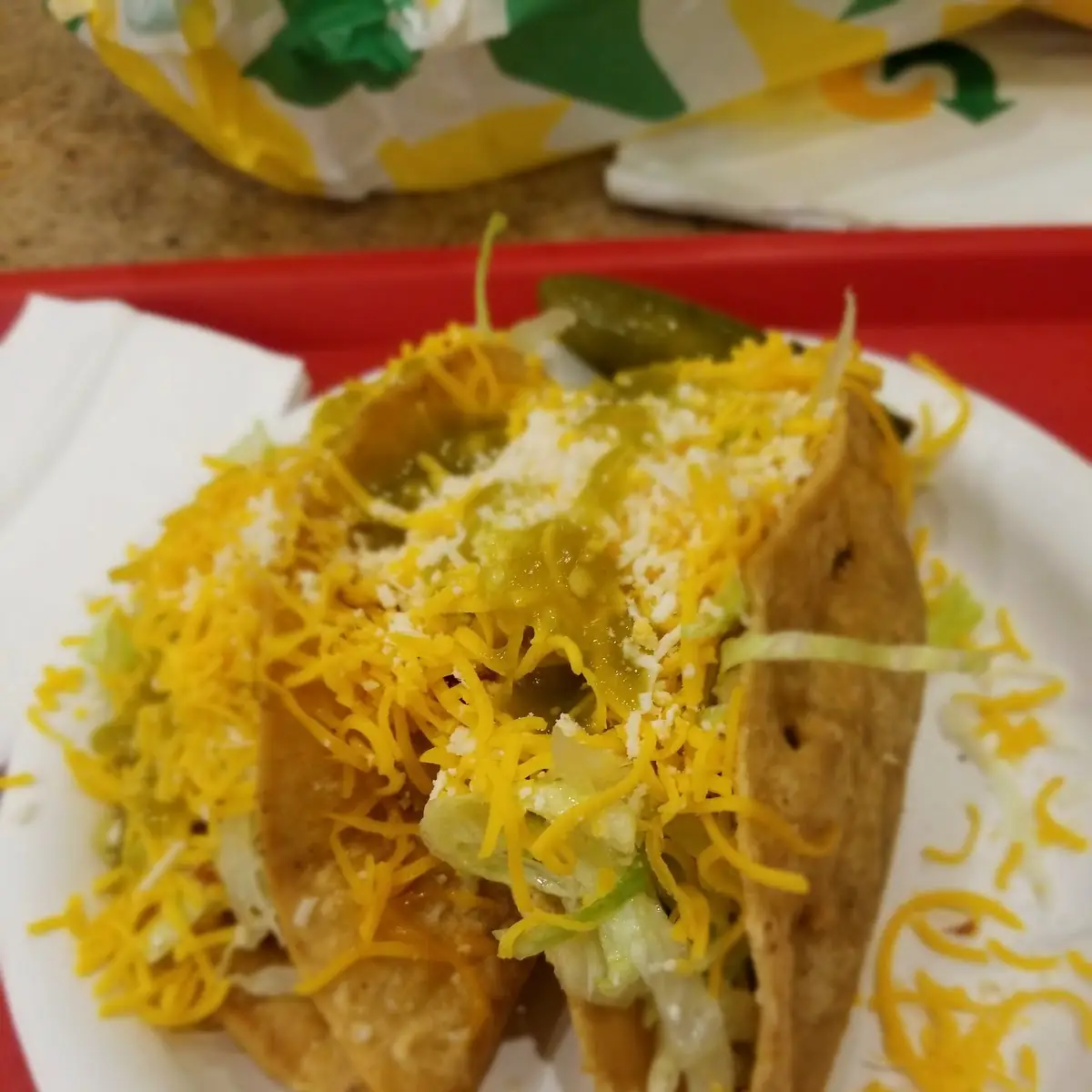 Two Hard Shell Tacos Combo Plate