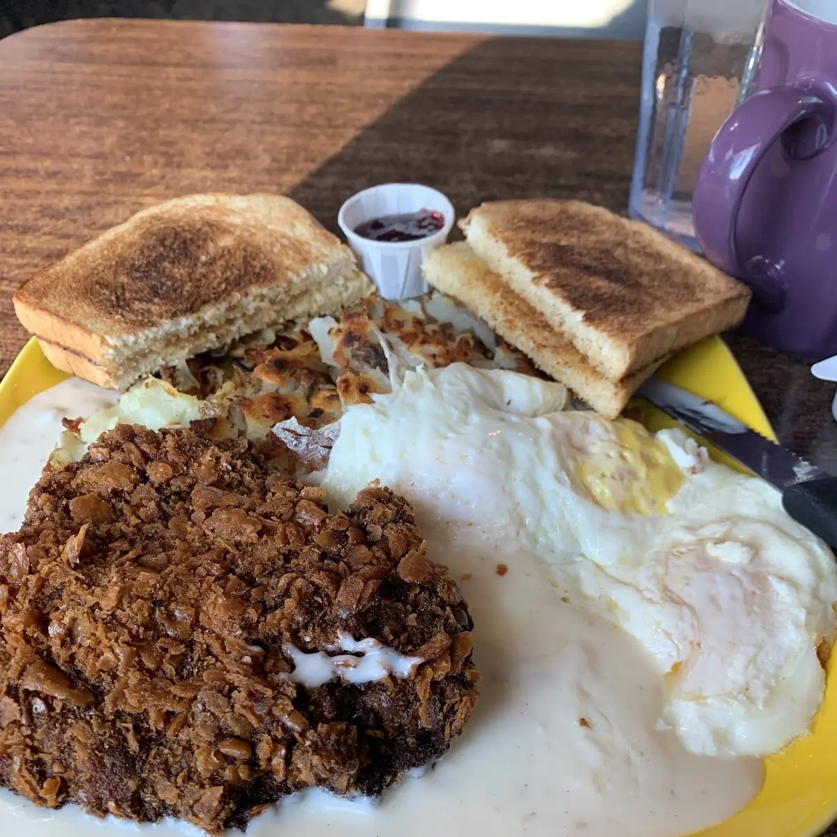 Chicken Fried Steak and Eggs