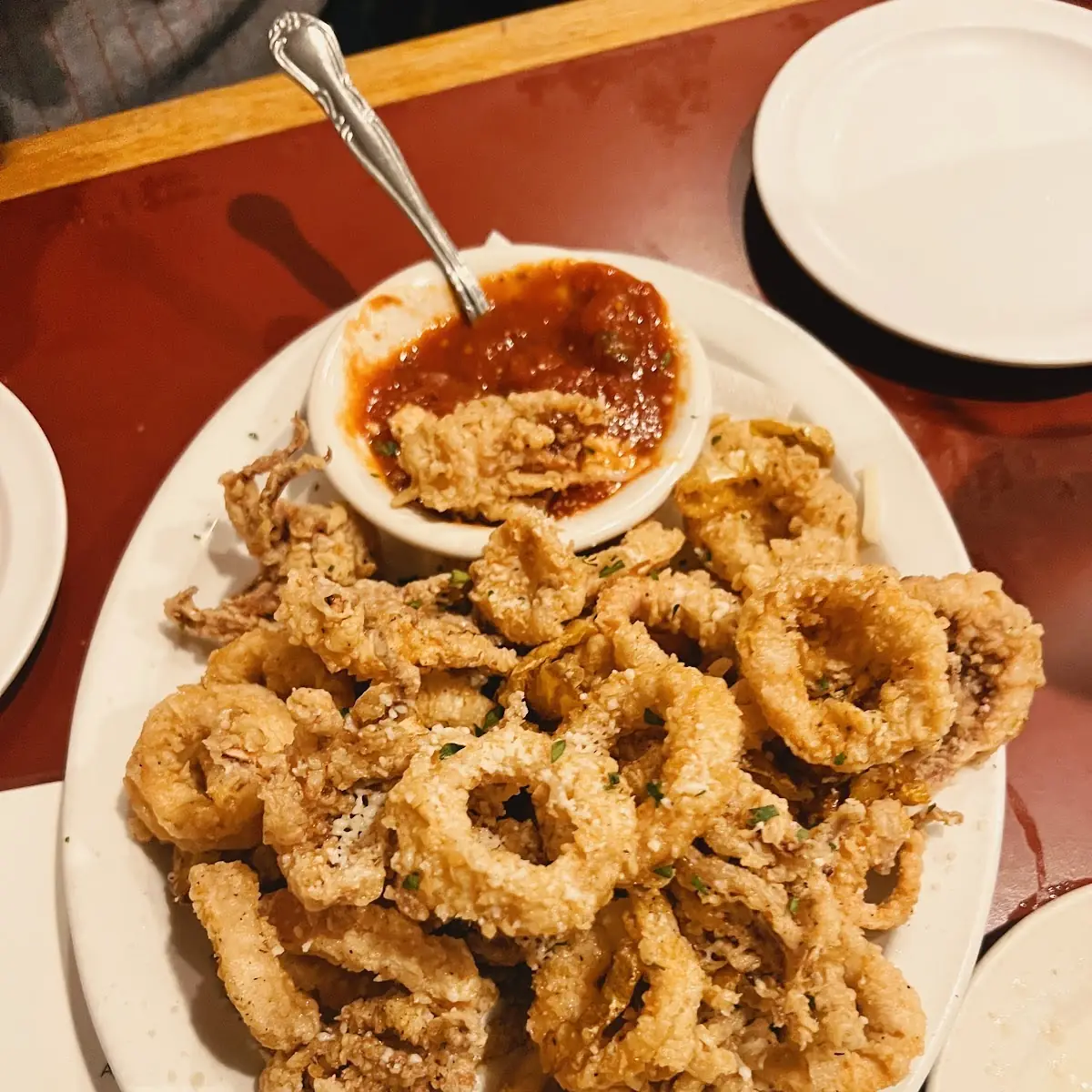 Calamari and Stuffed Mushrooms Appetizers Sampler