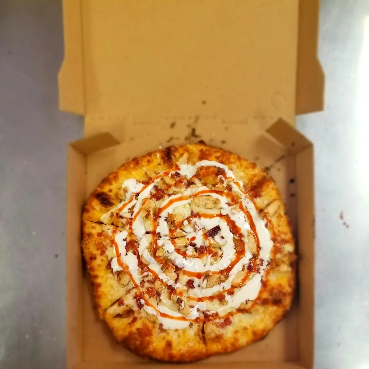Chicken Bacon Ranch Pizza w Red Hot