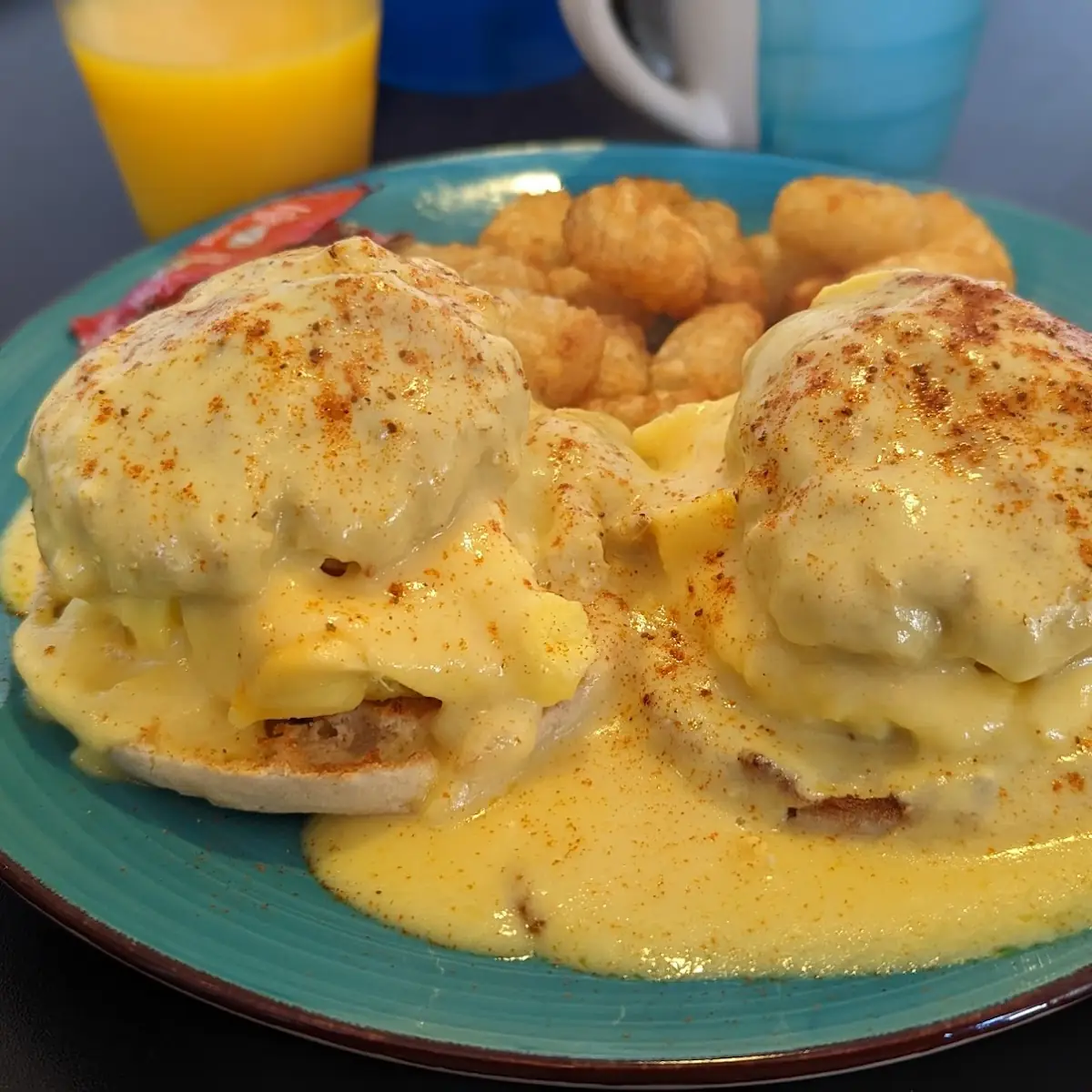 Biscuits with Fried Chicken Gravy & Hollandaise