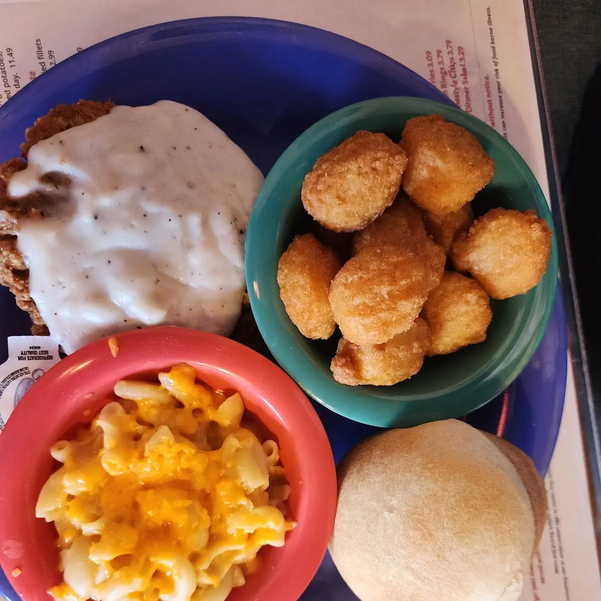 Chicken Fried Steak Mac N Cheese Corn Nuggets