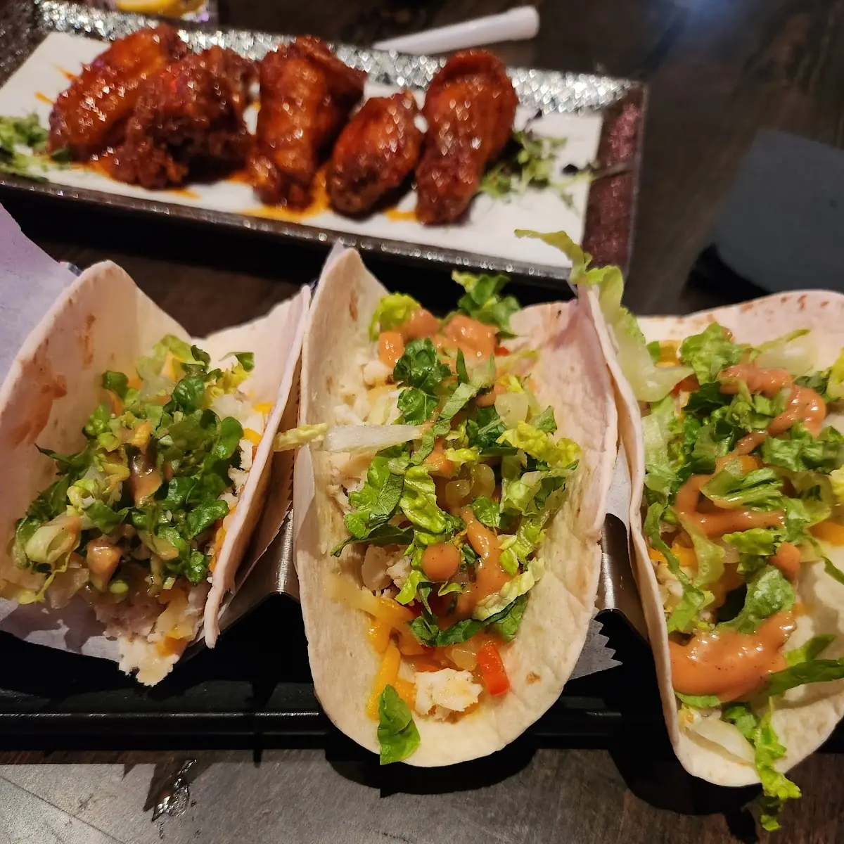 Fish Tacos and Wings