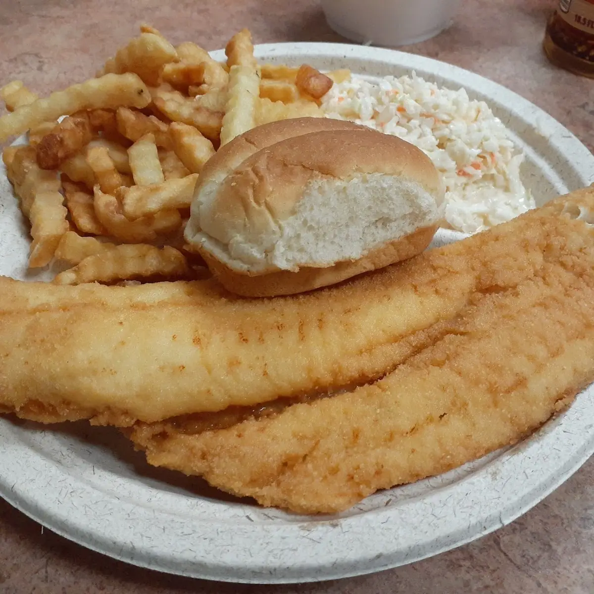 Fish and Chips with Coleslaw