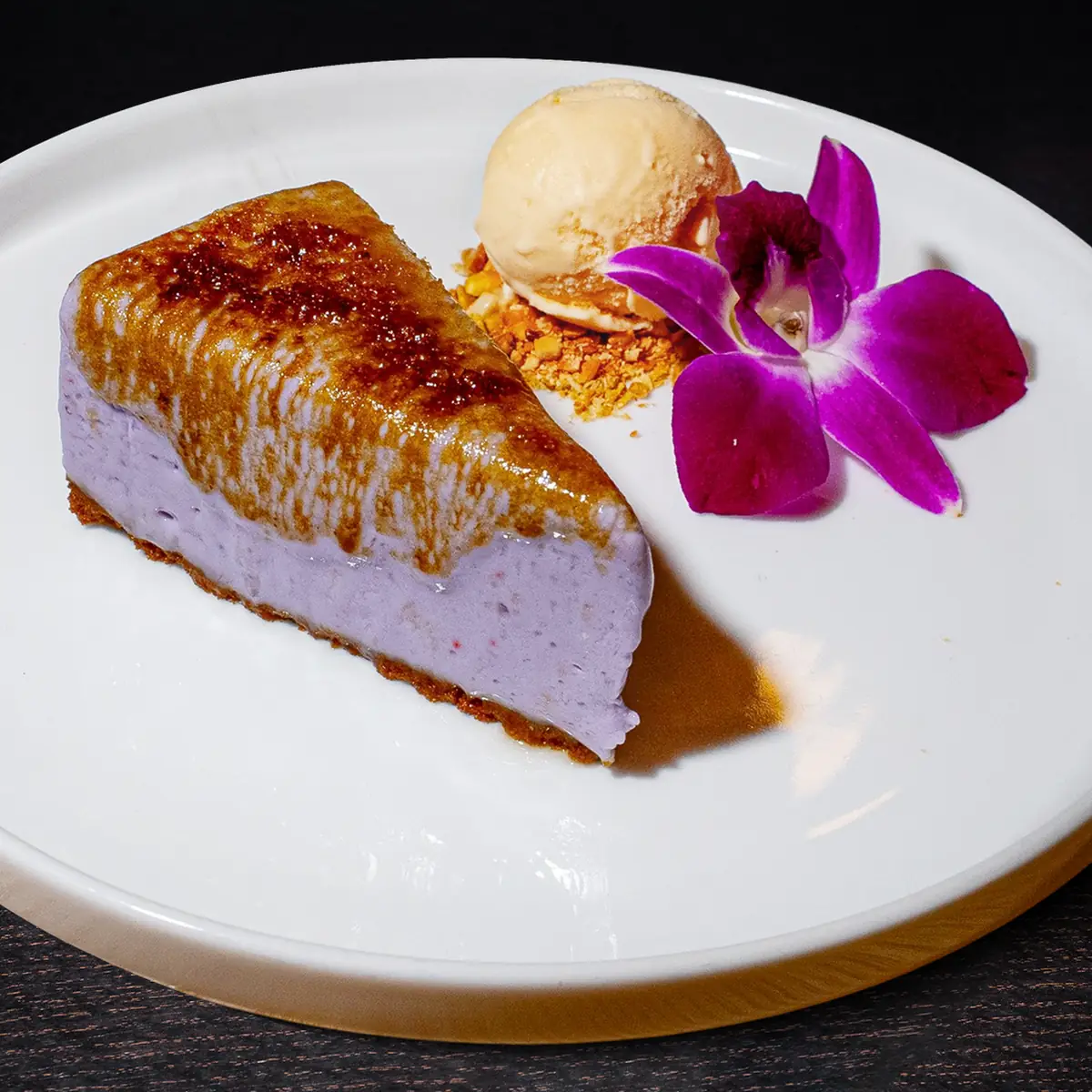 Taro Brulee Cheesecake