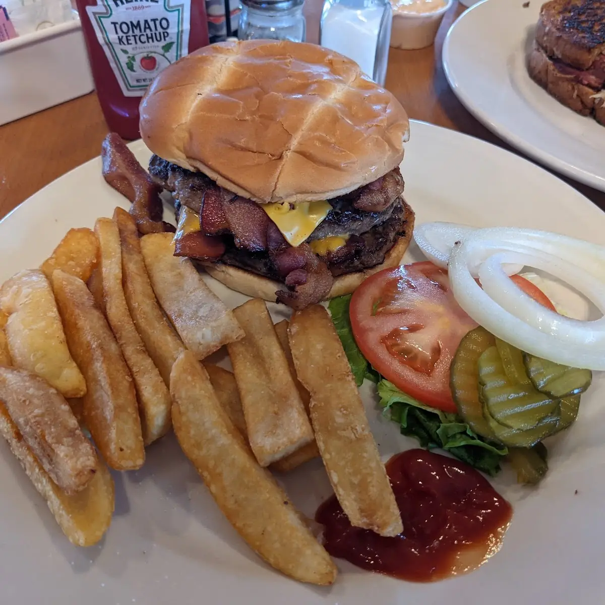 Double Cheeseburger and Fries